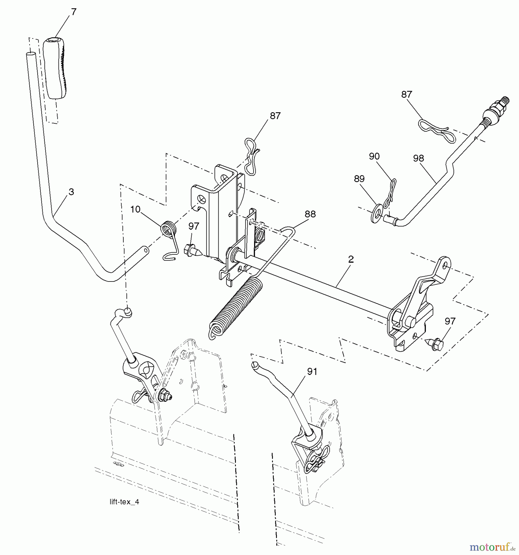 Husqvarna Rasen und Garten Traktoren YTH 20B42T (96043002000) - Husqvarna Yard Tractor (2006-01 & After) Mower Lift