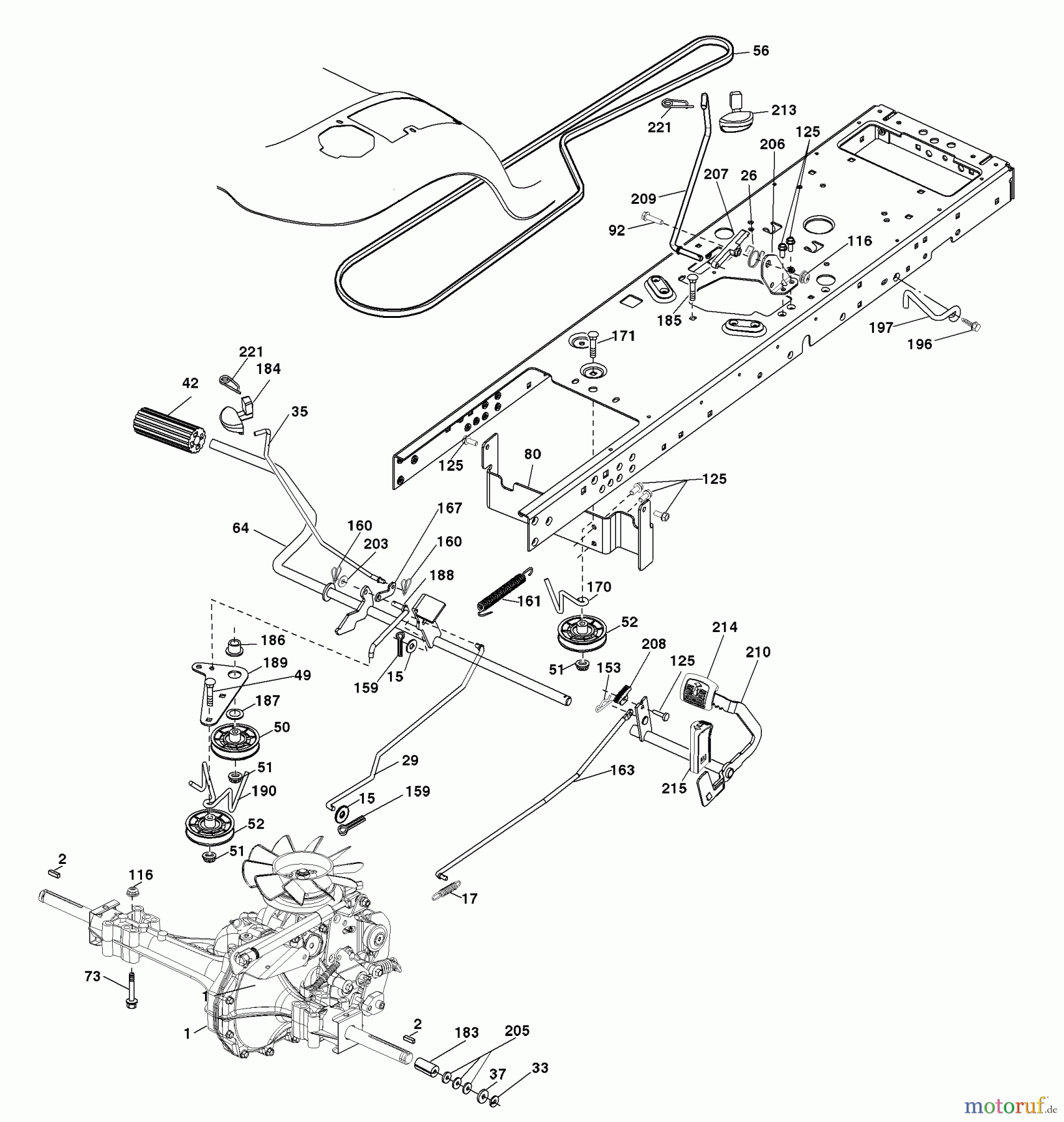 Husqvarna Rasen und Garten Traktoren YTH 20B42T (96043002001) - Husqvarna Yard Tractor (2006-01 & After) Drive