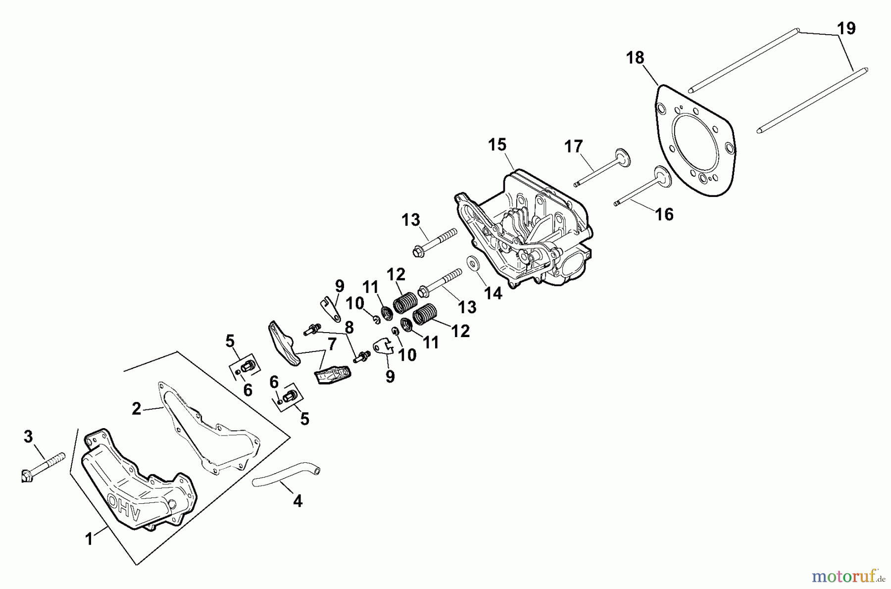  Husqvarna Rasen und Garten Traktoren YTH 20F42T (960430005) (917.279240) - Husqvarna Yard Tractor (2006-05 & After) (Sears Craftsman) Cylinder Head, Valve And Breather
