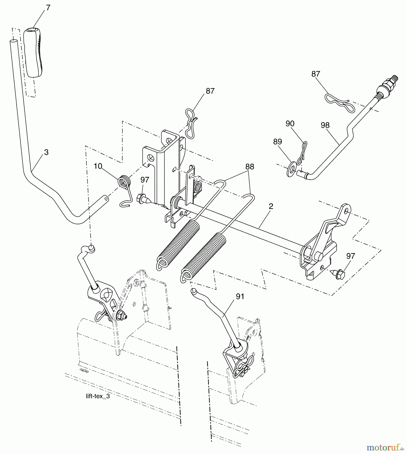 Husqvarna Rasen und Garten Traktoren YTH 20F42T (96043000502) - Husqvarna Yard Tractor (2006-09 & After) Mower Lift