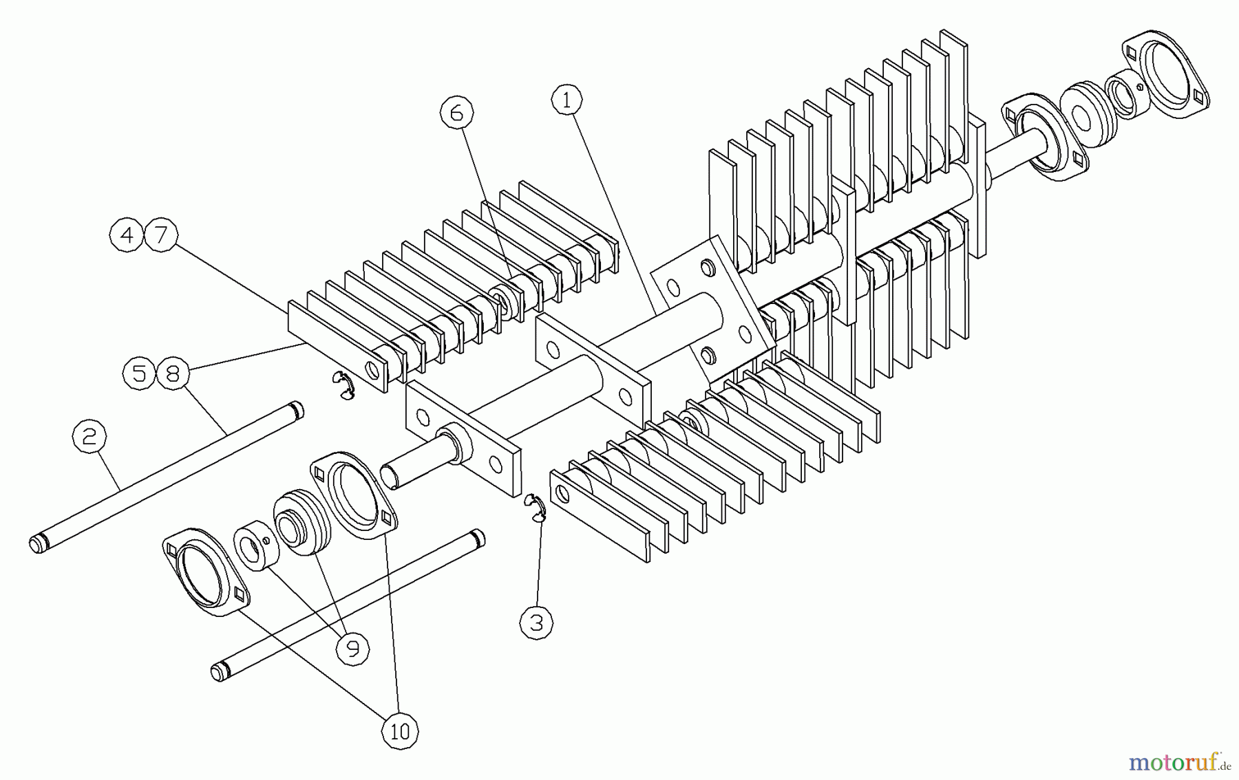 Husqvarna Belüfter / Vertikutierer / Rechen DT 18 C (968981005) - Husqvarna Dethatcher (2000-12 & After) Flail Blade Reel