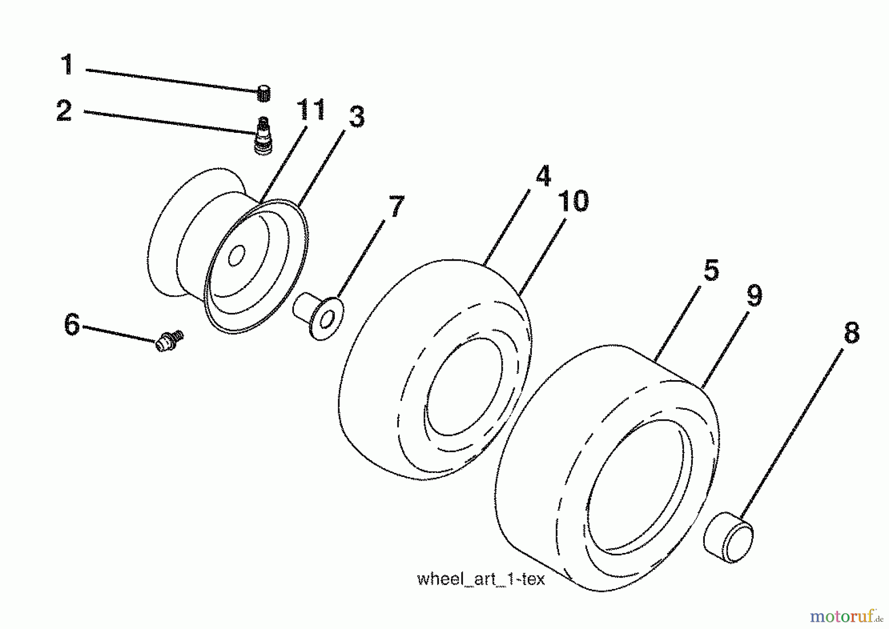 Husqvarna Rasen und Garten Traktoren YTH 20K46 (96045000411) - Husqvarna Yard Tractor (2008-10 & After) Wheels And Tires