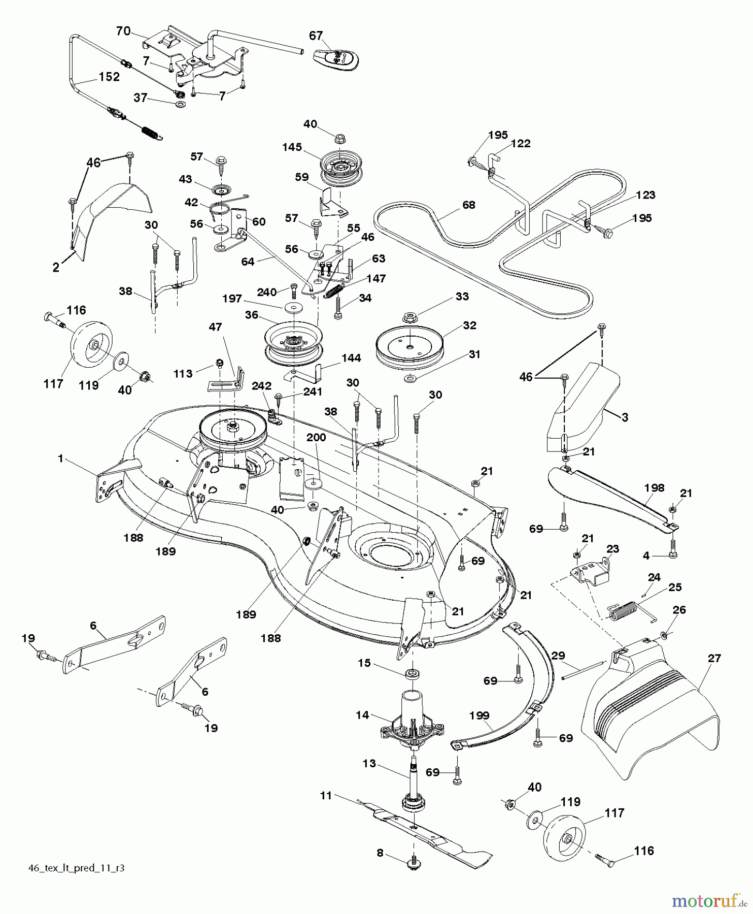 Husqvarna Rasen und Garten Traktoren YTH 2146 (96048004201) - Husqvarna Yard Tractor (2013-04) MOWER DECK / CUTTING DECK