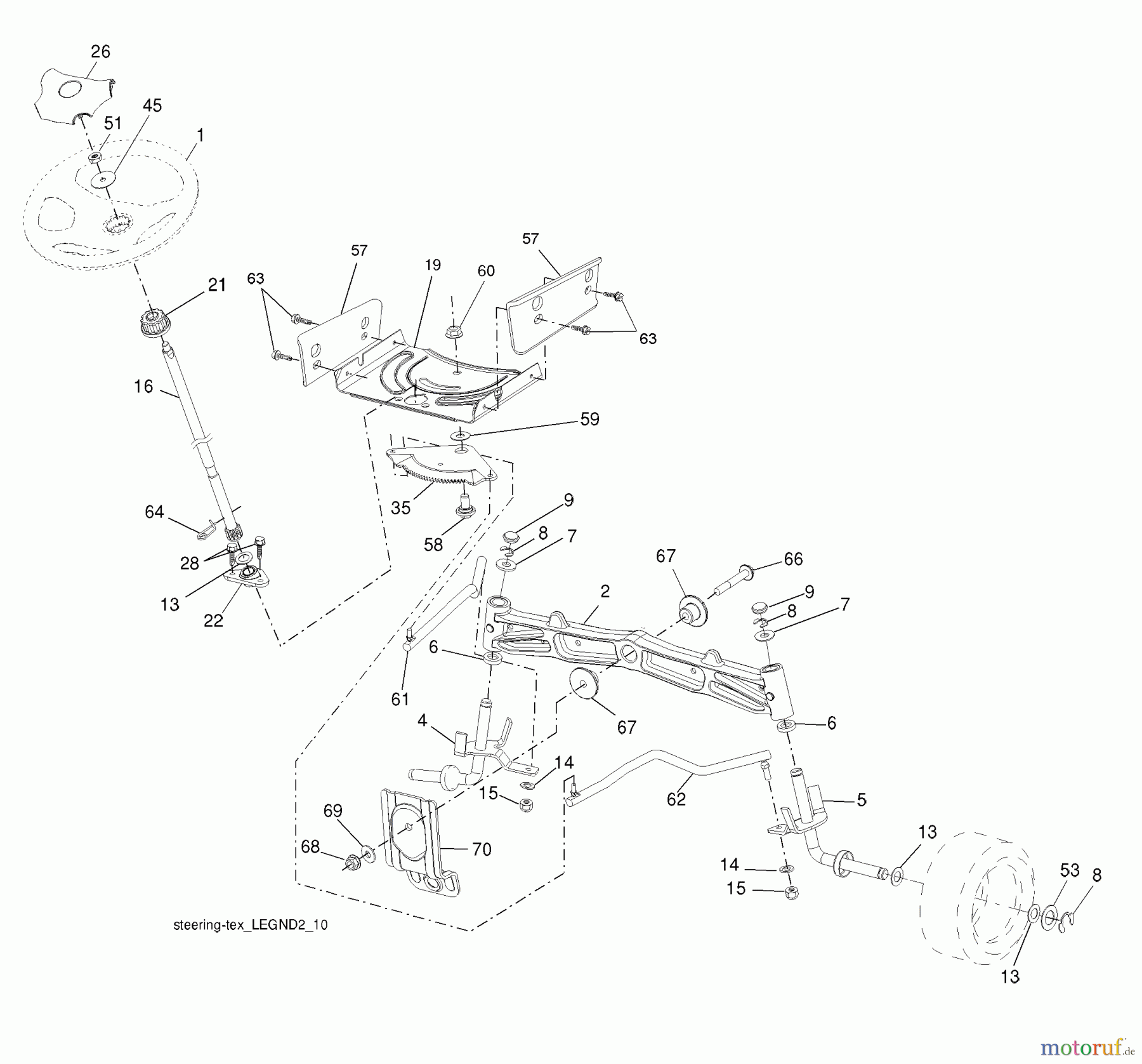 Husqvarna Rasen und Garten Traktoren YTH 2146XP (96043002901) - Husqvarna Yard Tractor (2008-01 & After) Steering Assembly