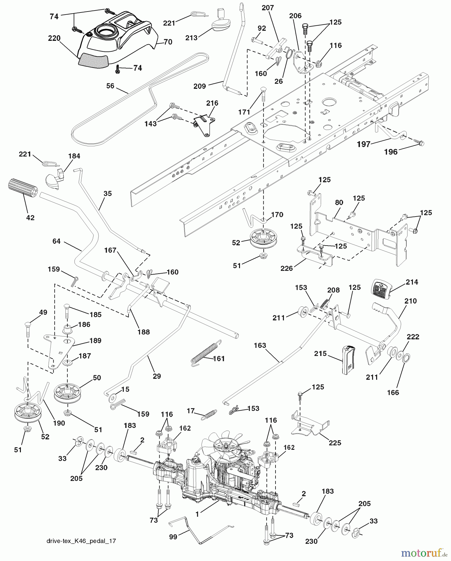 Husqvarna Rasen und Garten Traktoren YTH 2146XP (96043005200) - Husqvarna Yard Tractor (2007-12 & After) (California) Drive