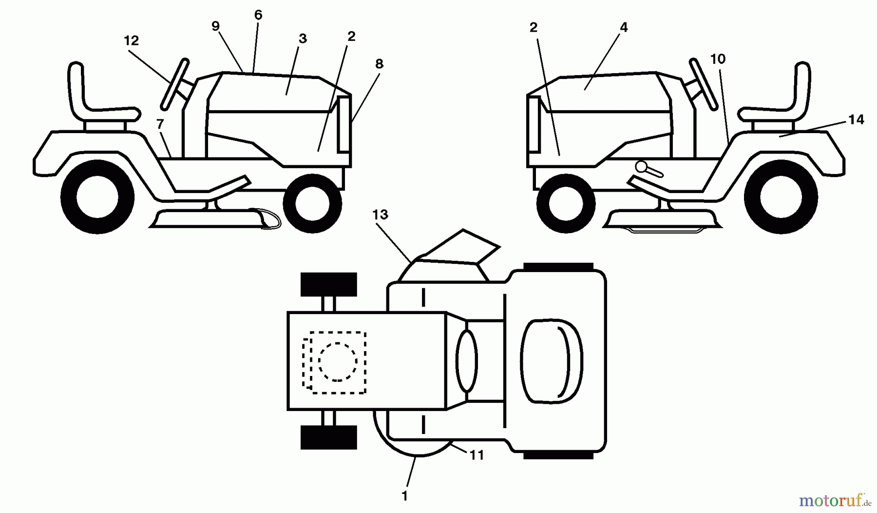  Husqvarna Rasen und Garten Traktoren YTH 2148C (954571960) - Husqvarna Yard Tractor (2004-03 & After) Decals