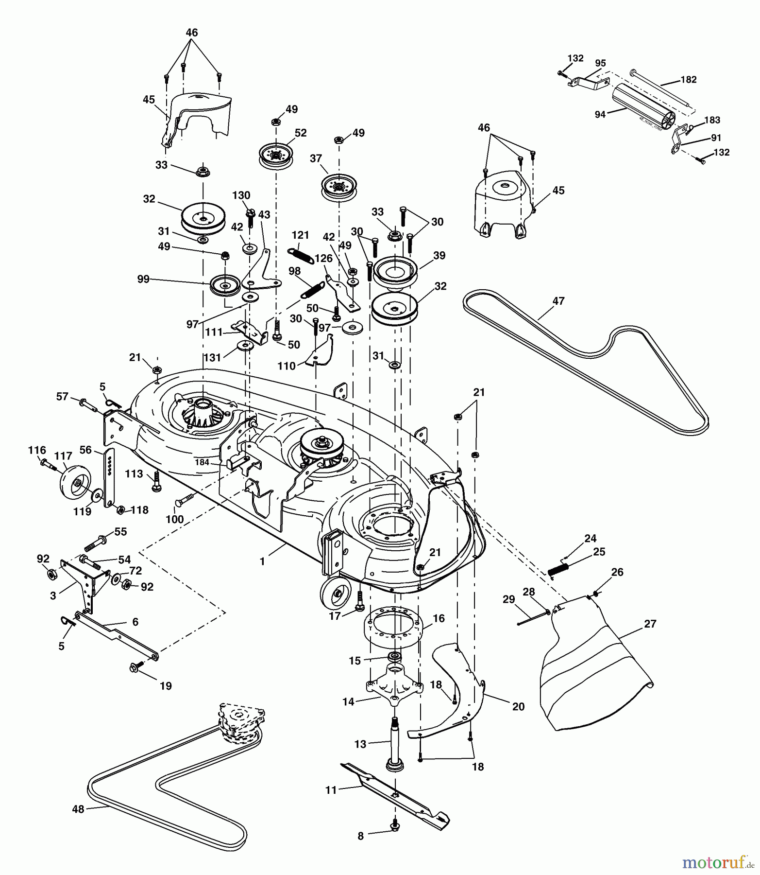  Husqvarna Rasen und Garten Traktoren YTH 2148B (954571960) - Husqvarna Yard Tractor (2004-03 & After) Mower Deck