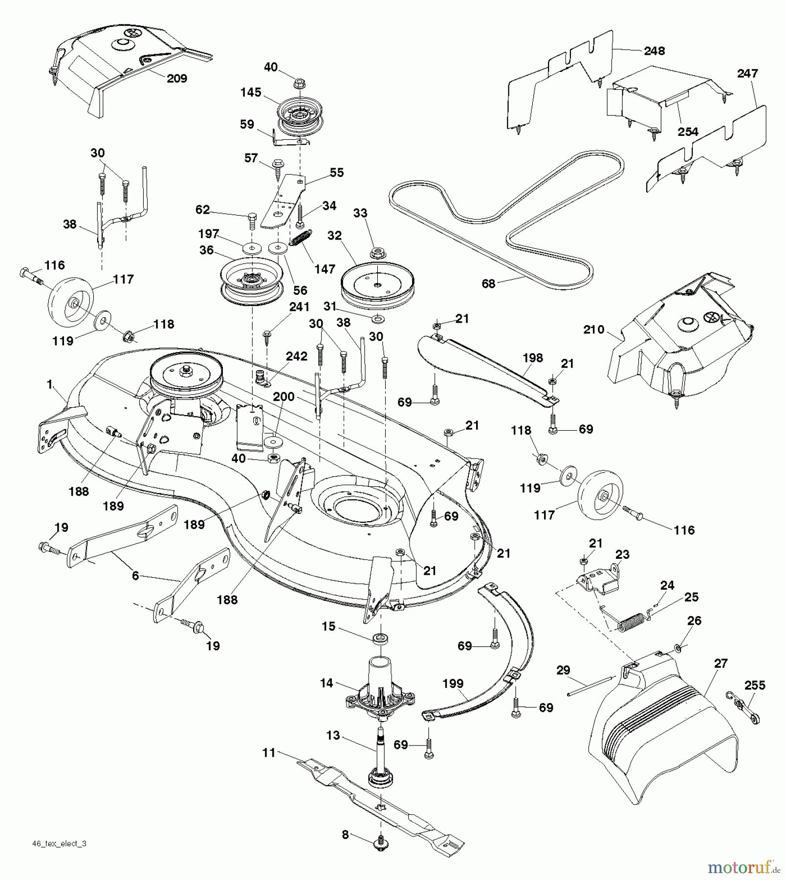  Husqvarna Rasen und Garten Traktoren YTH 223T (96041021000) - Husqvarna Yard Tractor (2010-11 & After) MOWER DECK / CUTTING DECK