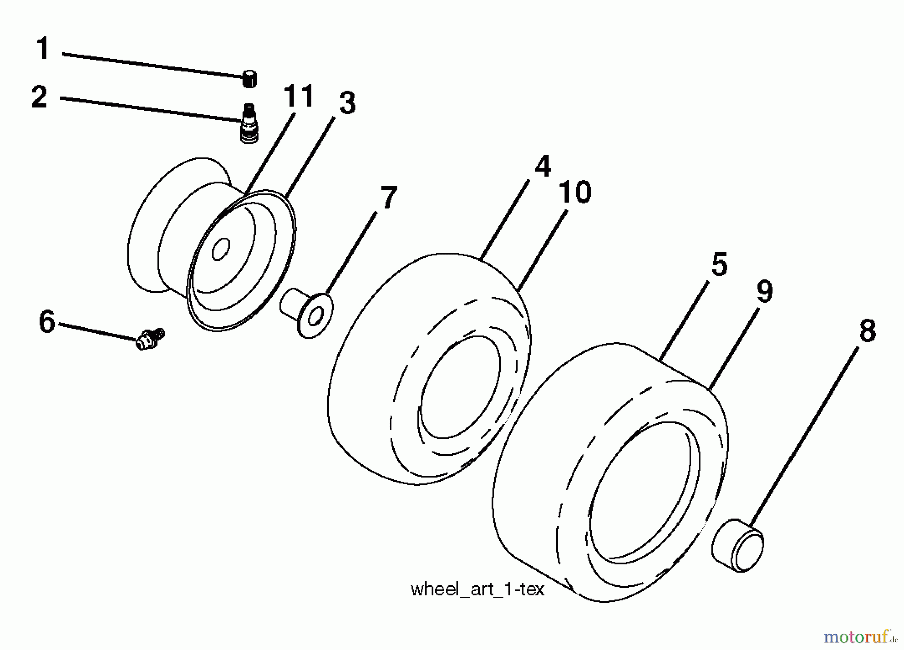Husqvarna Rasen und Garten Traktoren YTH 2242 (96043010000) - Husqvarna Yard Tractor (2009-10 & After) Wheels and Tires