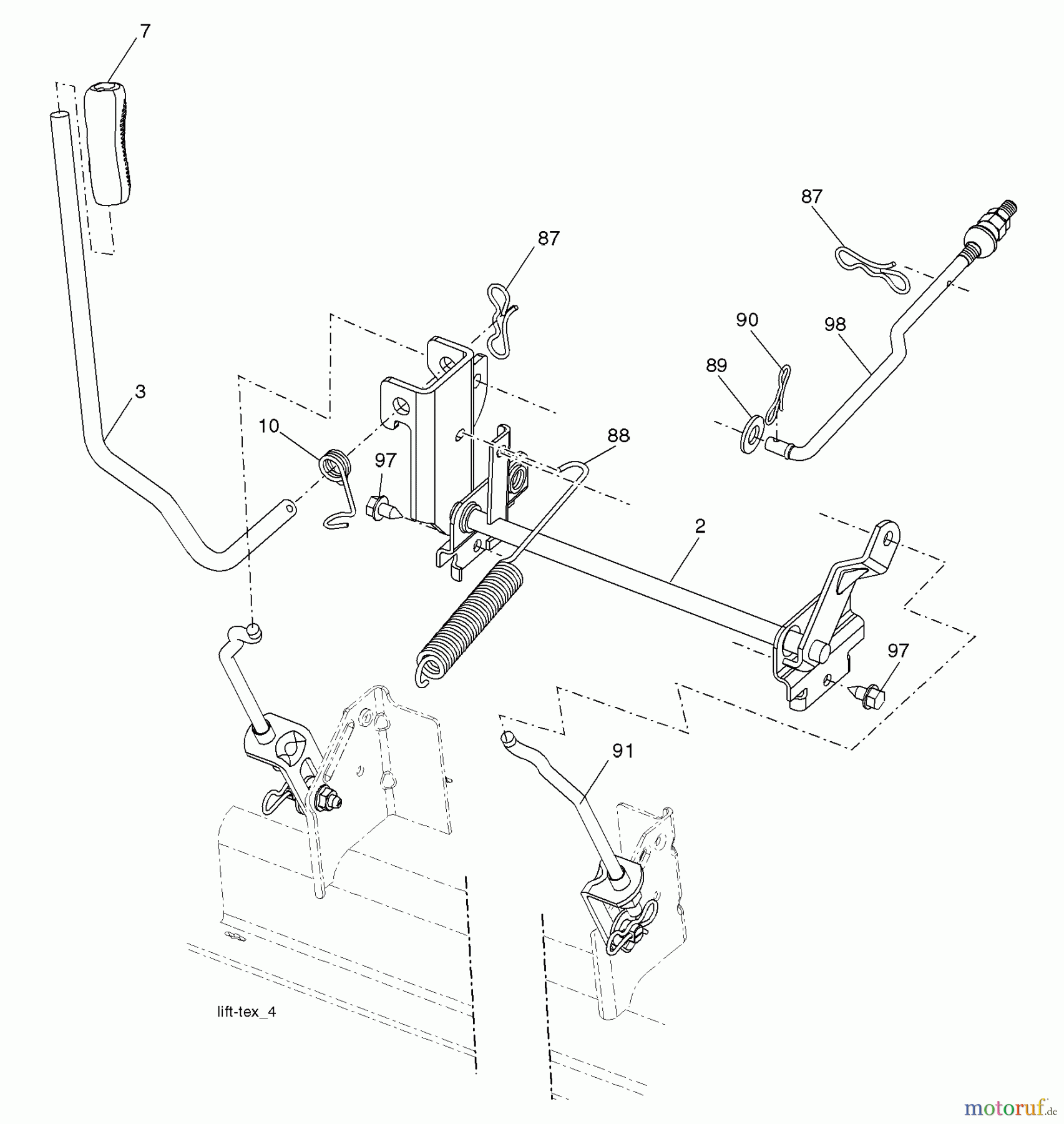 Husqvarna Rasen und Garten Traktoren YTH 2242T (96043002101) - Husqvarna Yard Tractor (2006-03 & After) Mower Lift