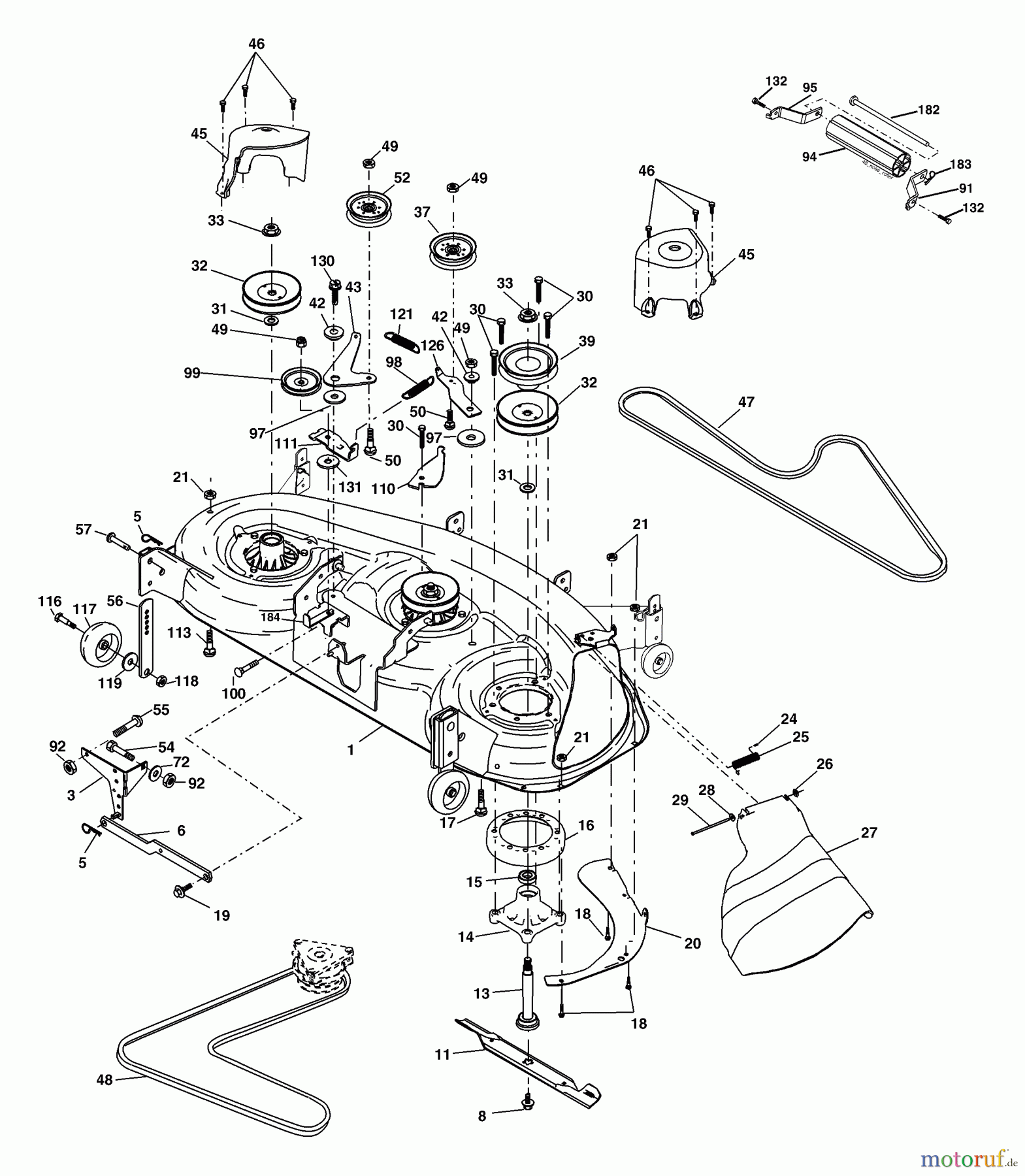 Husqvarna Rasen und Garten Traktoren YTH 2248B (954571977) - Husqvarna Yard Tractor (2004-06 & After) Mower Deck
