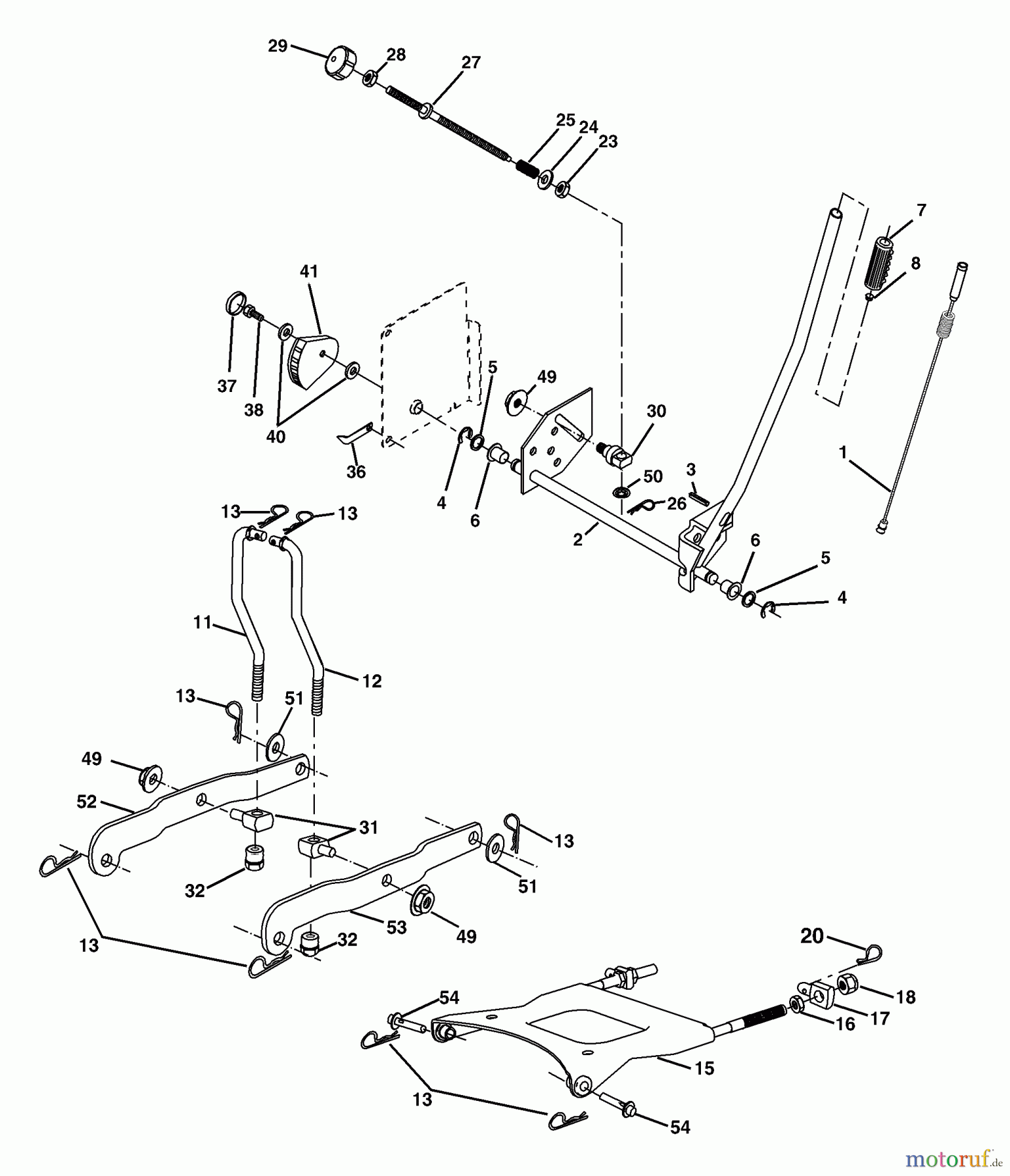 Husqvarna Rasen und Garten Traktoren YTH 2248B (954571977) - Husqvarna Yard Tractor (2004-06 & After) Mower Lift