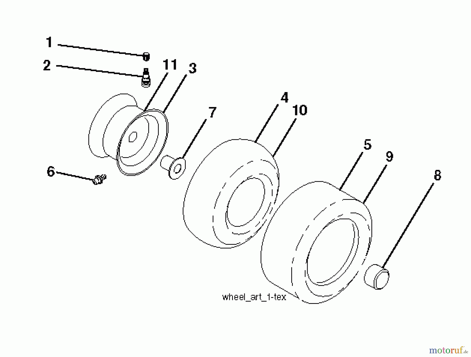 Husqvarna Rasen und Garten Traktoren YTH 22K42 (96048003201) - Husqvarna Yard Tractor (2012-08 & After) WHEELS TIRES