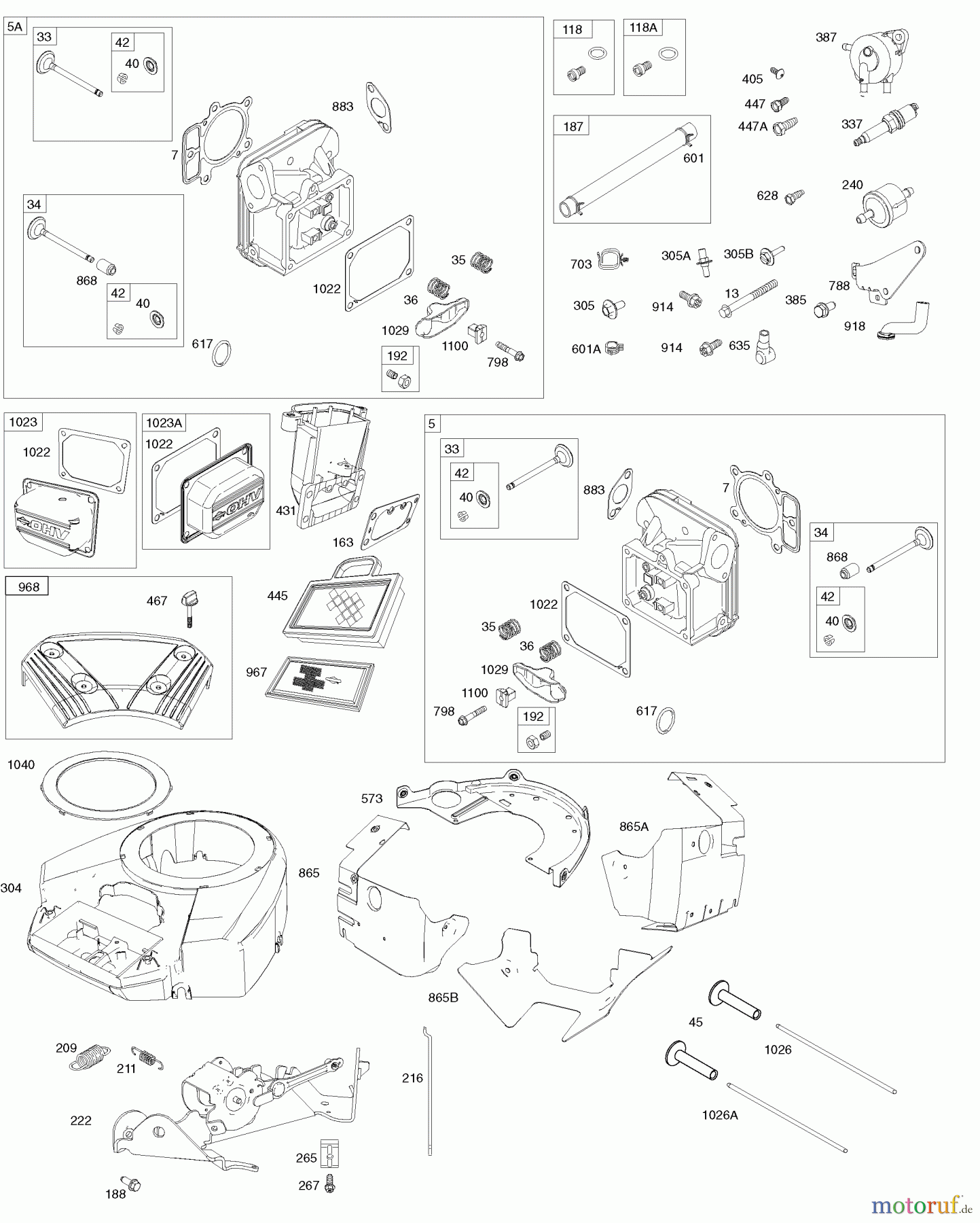 Husqvarna Rasen und Garten Traktoren YTH 22V42 (917.289620) - Husqvarna Yard Tractor (2010-05 & After) (Sears Craftsman) Briggs Engine Image 2