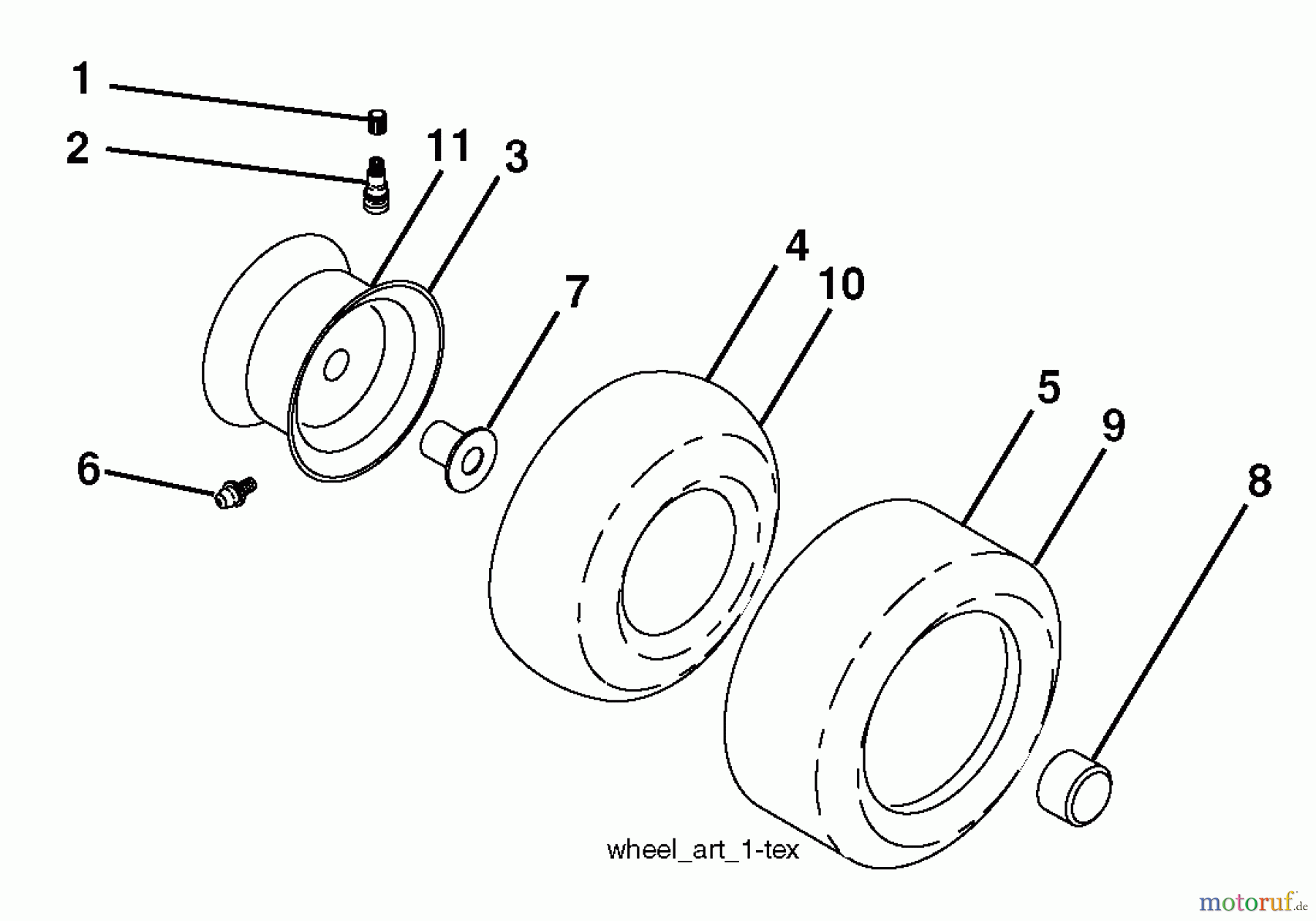 Husqvarna Rasen und Garten Traktoren YTH 22V42LS (96043009701) - Husqvarna Yard Tractor (2010-06 & After) Wheels And Tires
