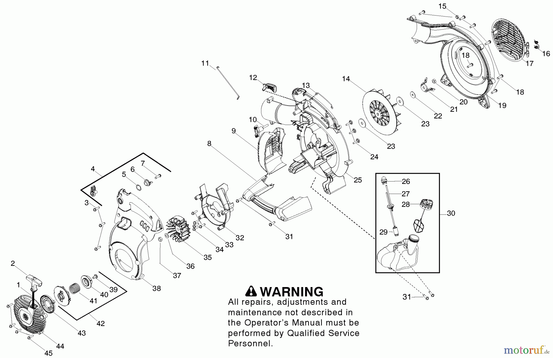 Husqvarna Bläser / Sauger / Häcksler / Mulchgeräte 125 BX - Husqvarna Handheld Blower (2010-01 & After) Starter