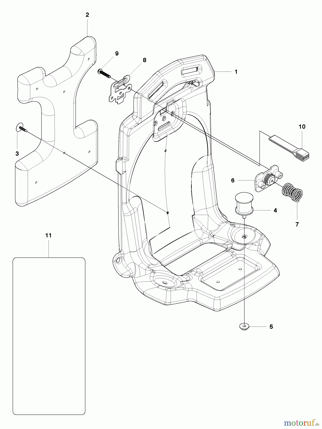 Husqvarna Bläser / Sauger / Häcksler / Mulchgeräte 130 BT - Husqvarna Backpack Blower (2007-01 to 2008-09) Backpack Frame