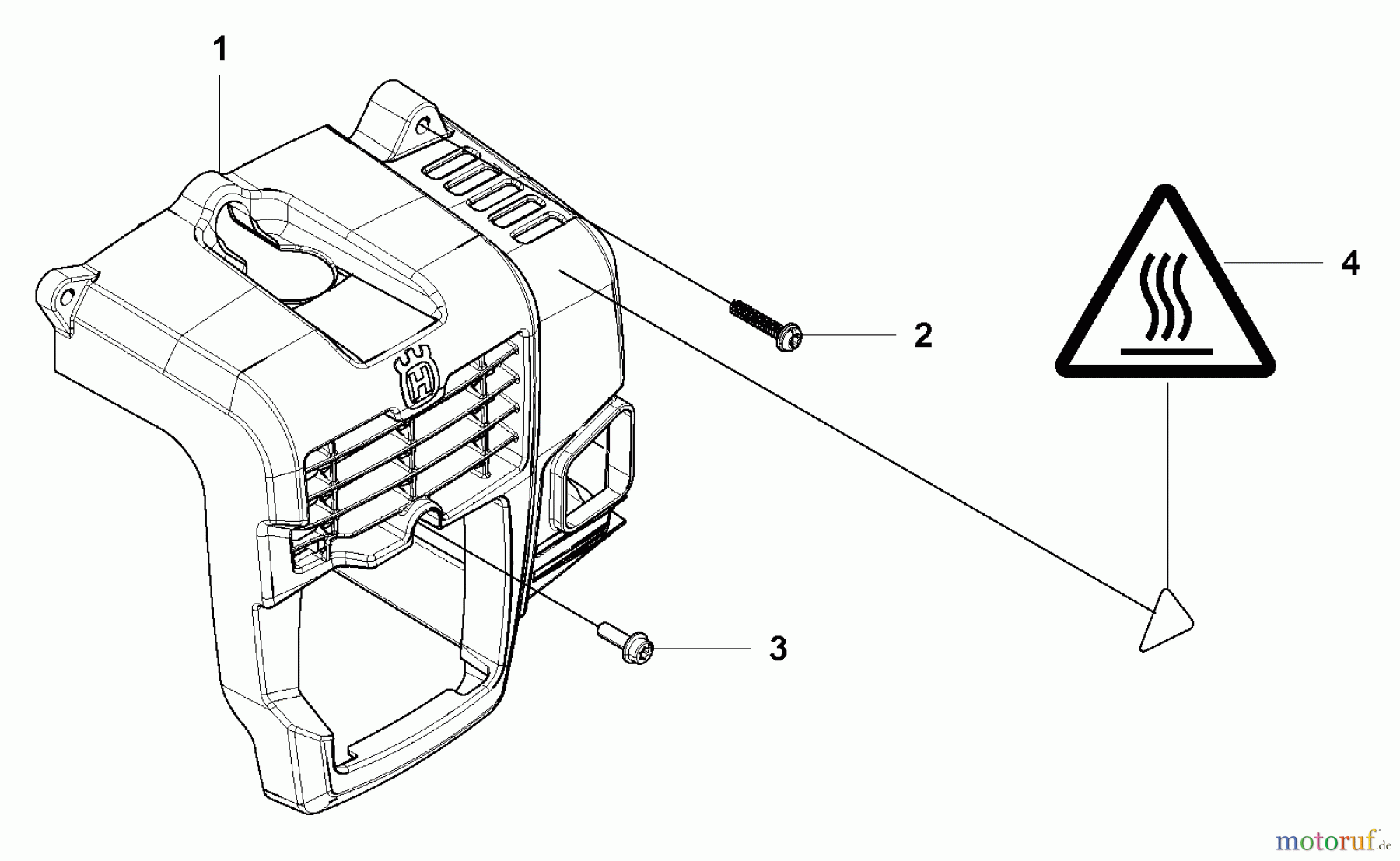 Husqvarna Bläser / Sauger / Häcksler / Mulchgeräte 130 BT - Husqvarna Backpack Blower (2007-01 to 2008-09) Top Cover