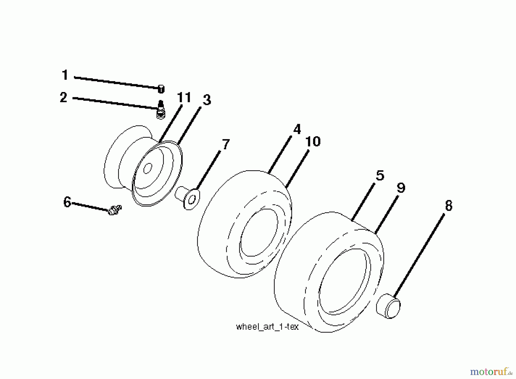 Husqvarna Rasen und Garten Traktoren YTH 2042 (96043012103) - Husqvarna Yard Tractor (2011-08 & After) WHEELS TIRES