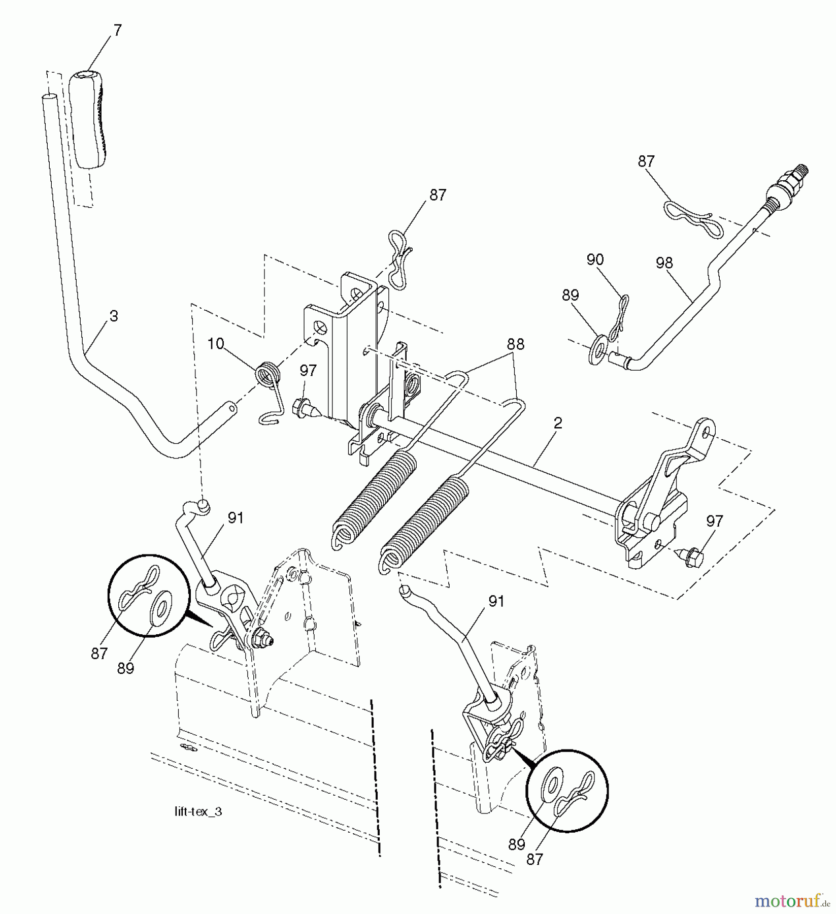  Husqvarna Rasen und Garten Traktoren YTH 2348 (289571) - Husqvarna Yard Tractor (2012-02 & After) MOWER LIFT / DECK LIFT