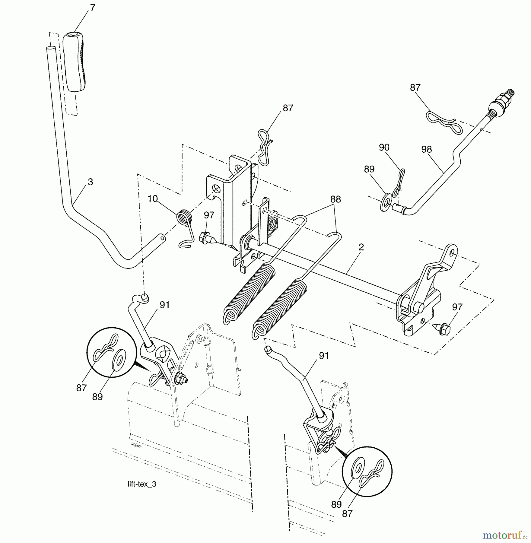 Husqvarna Rasen und Garten Traktoren YTH 2348 (917.289560) - Husqvarna Yard Tractor (2009-01 & After) (Sears Craftsman) Mower Lift #1