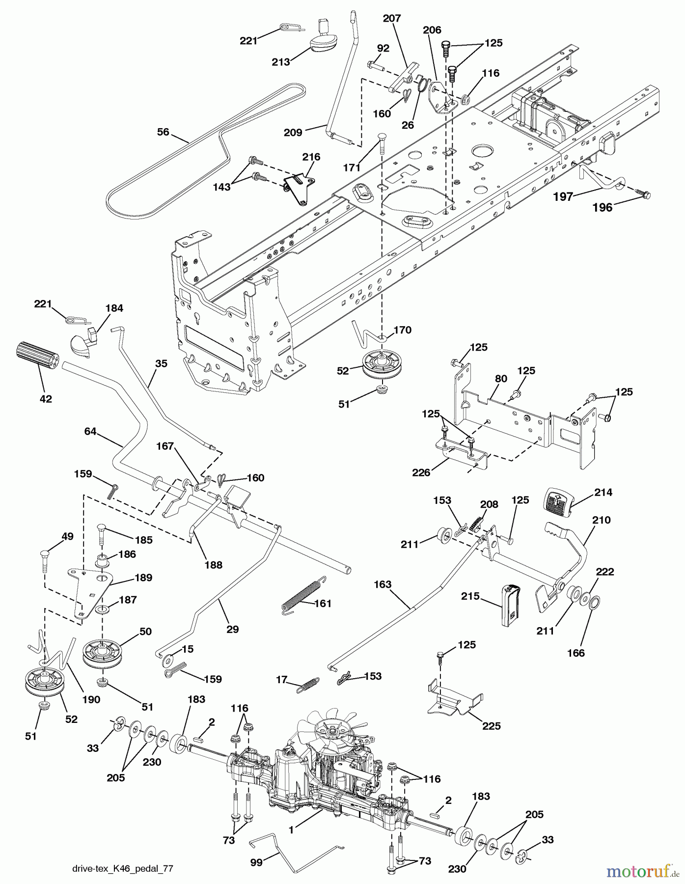 Husqvarna Rasen und Garten Traktoren YTH 2348 (917.289570) - Husqvarna Yard Tractor (2010-04 & After) (Sears Craftsman) Drive