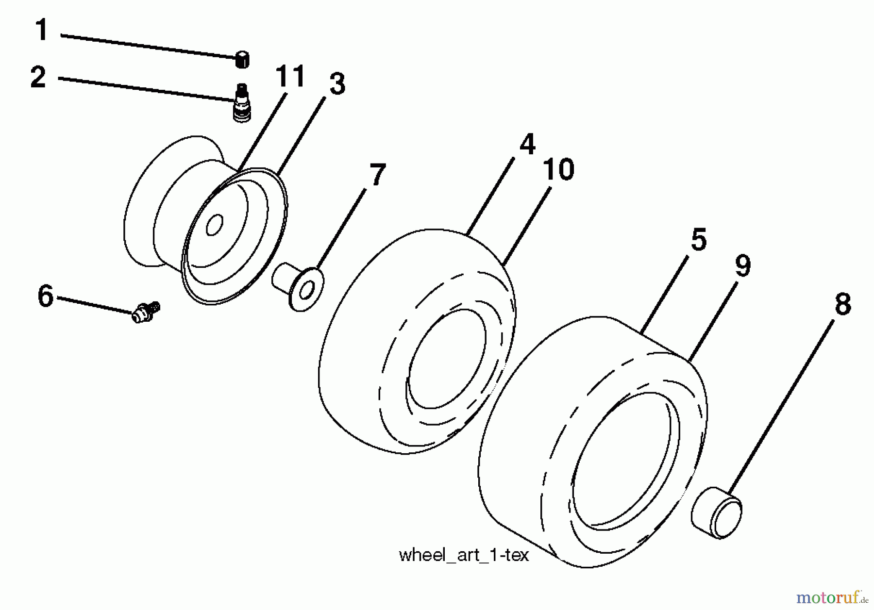 Husqvarna Rasen und Garten Traktoren YTH 2348 (917.289570) - Husqvarna Yard Tractor (2010-04 & After) (Sears Craftsman) Wheel And Tires
