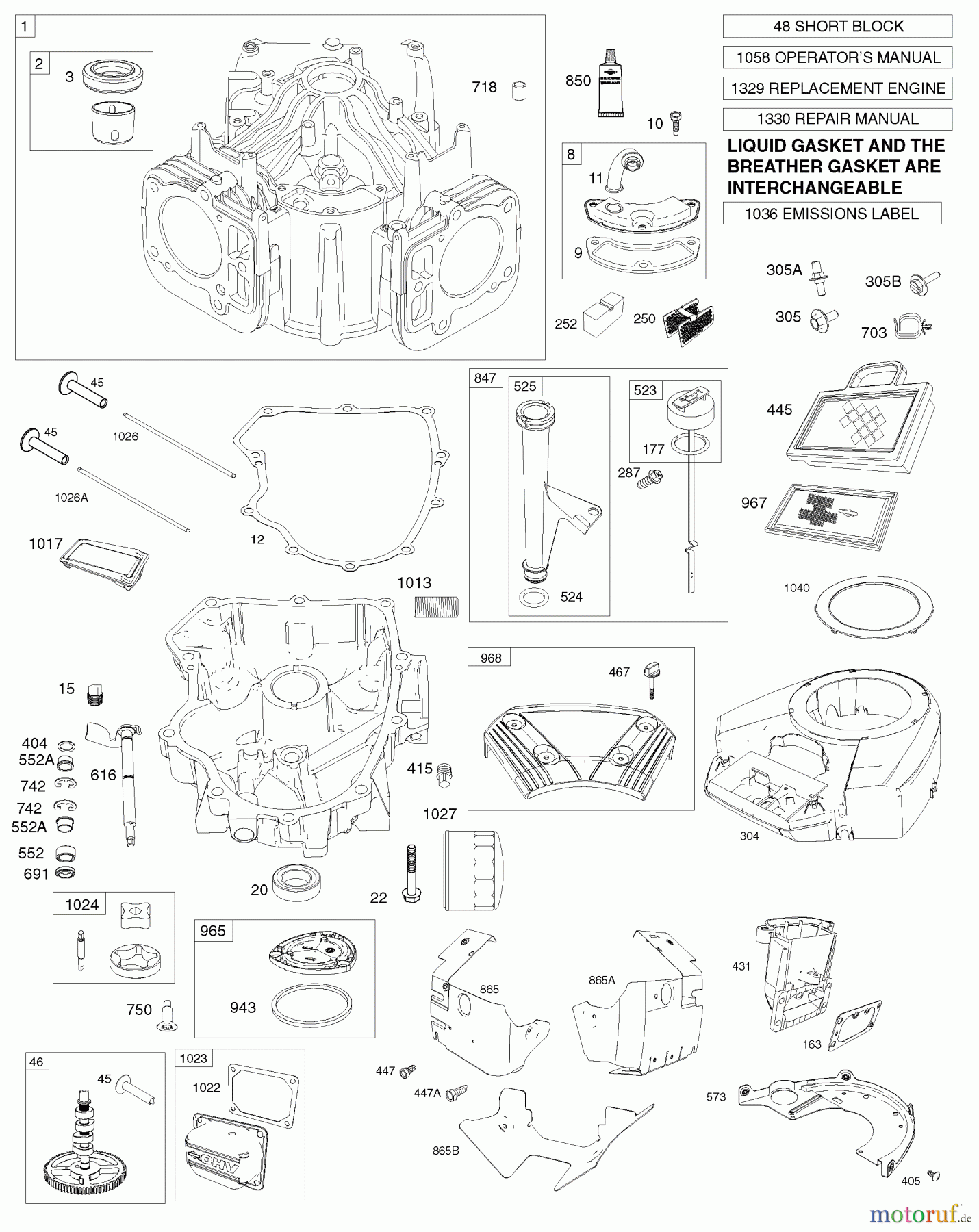 Husqvarna Rasen und Garten Traktoren YTH 2348 (917.289571) - Husqvarna Yard Tractor (2010-04 & After) (Sears Craftsman) Briggs Engine Image 1