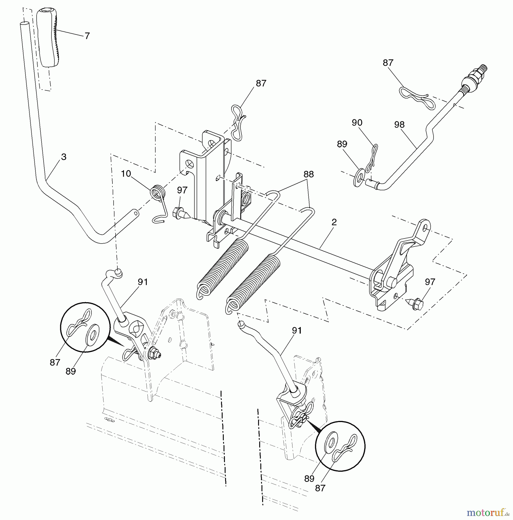 Husqvarna Rasen und Garten Traktoren YTH 2348 (96043003501) - Husqvarna Yard Tractor (2008-01 & After) Mower Lift