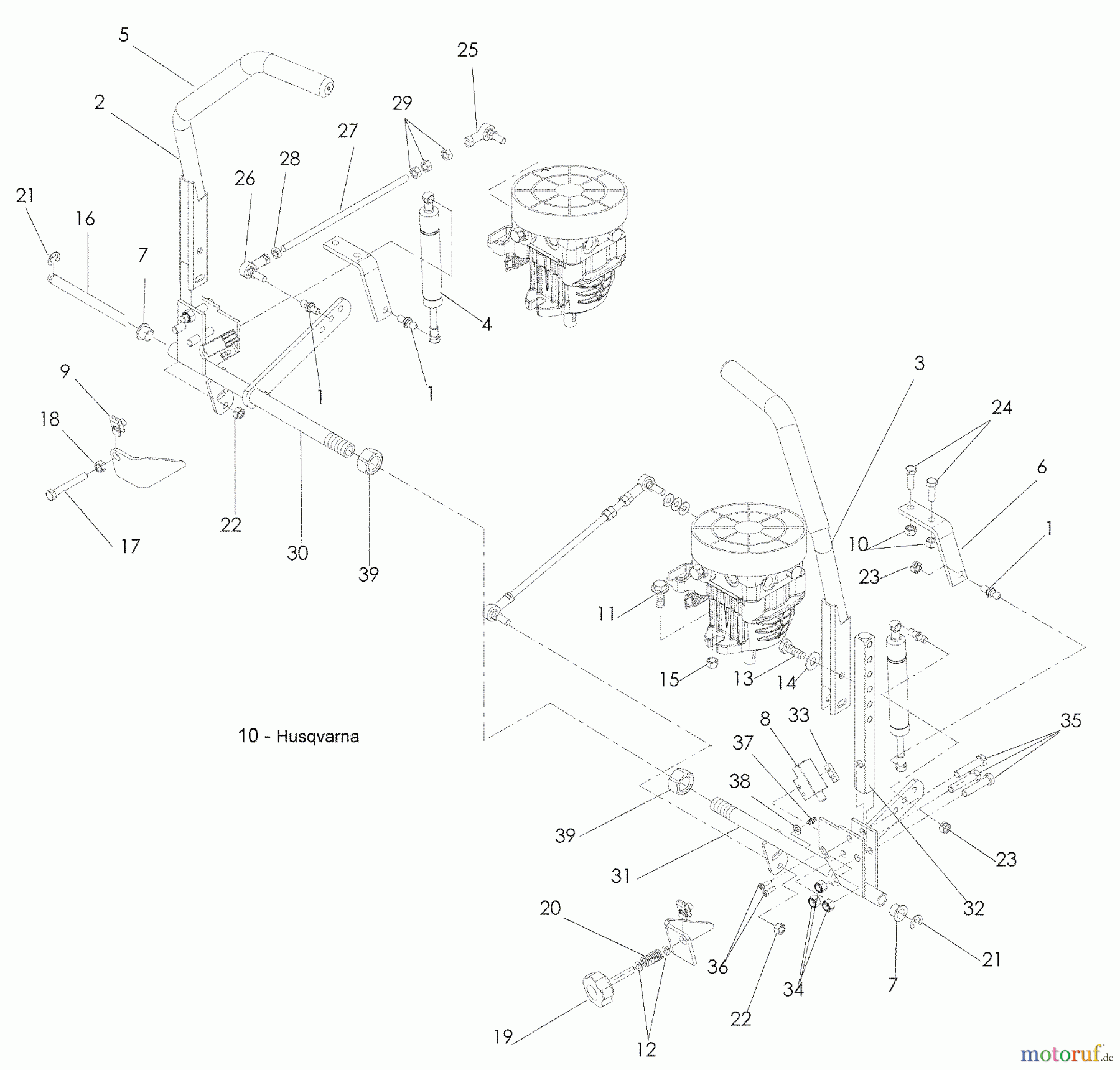 Husqvarna Rasen und Garten Traktoren YTH 2348 (96045000501) - Husqvarna Yard Tractor (2008-02 & After) Steering