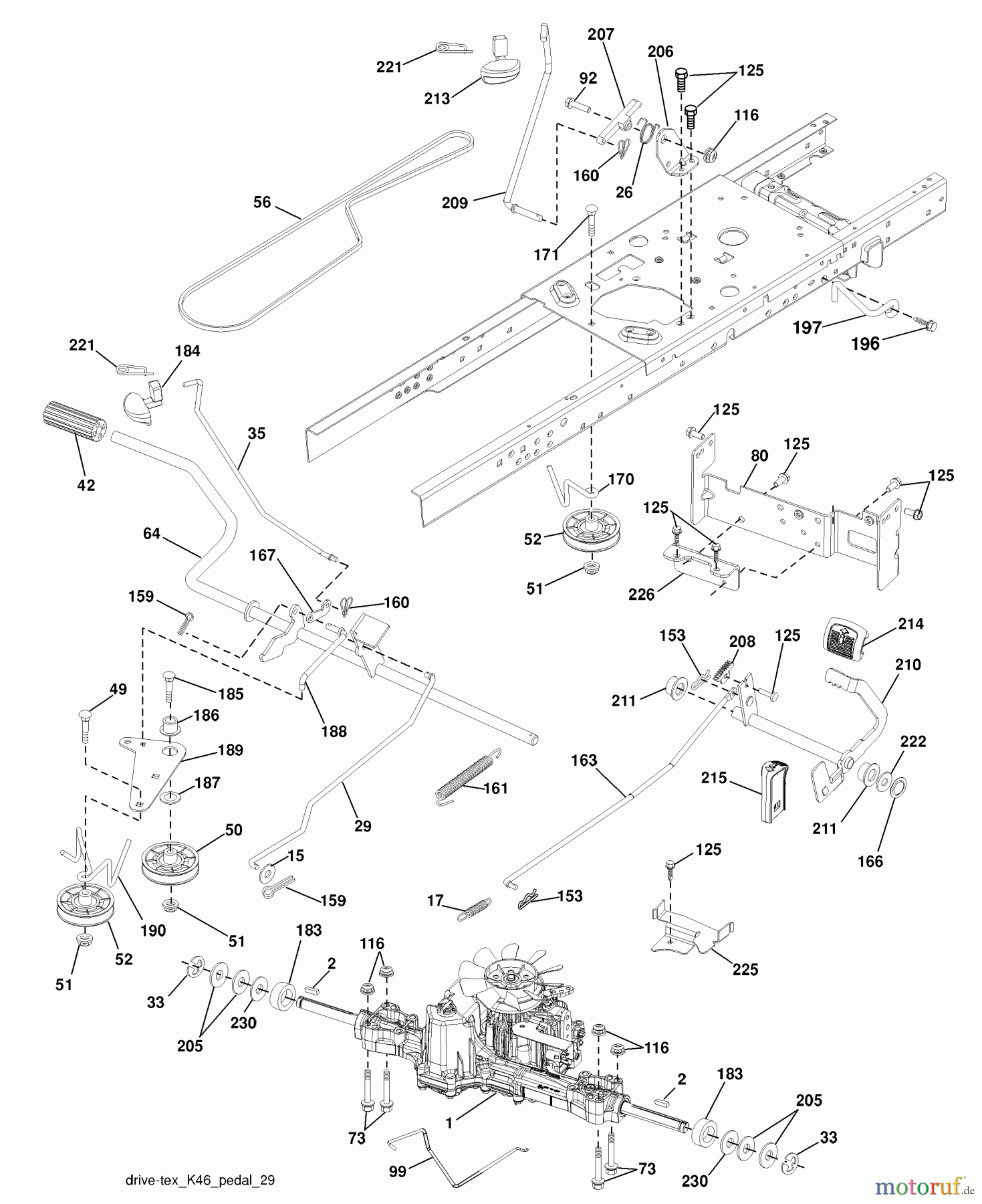 Husqvarna Rasen und Garten Traktoren YTH 2348 (96045000502) - Husqvarna Yard Tractor (2008-04 & After) Drive