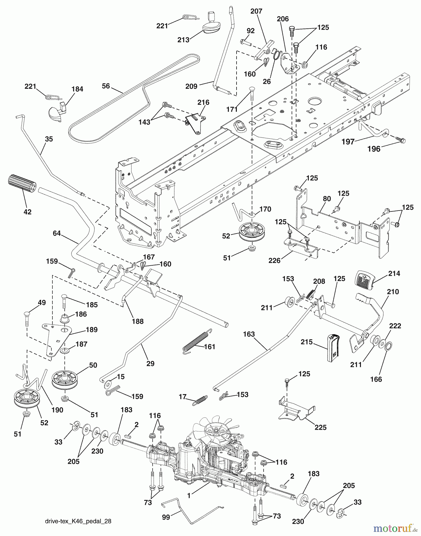 Husqvarna Rasen und Garten Traktoren YTH 2348 (96045000901) - Husqvarna Yard Tractor (2008-09 & After) Drive