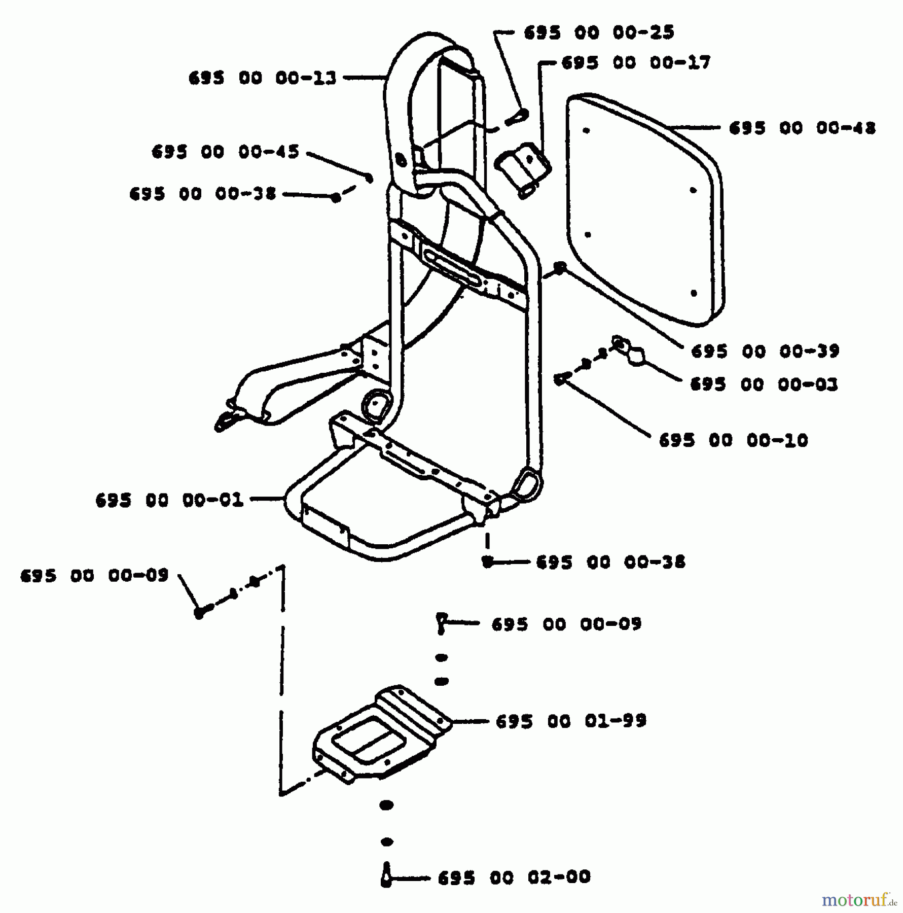 Husqvarna Bläser / Sauger / Häcksler / Mulchgeräte 140 B - Husqvarna Backpack Blower (1996-01 & After) Frame