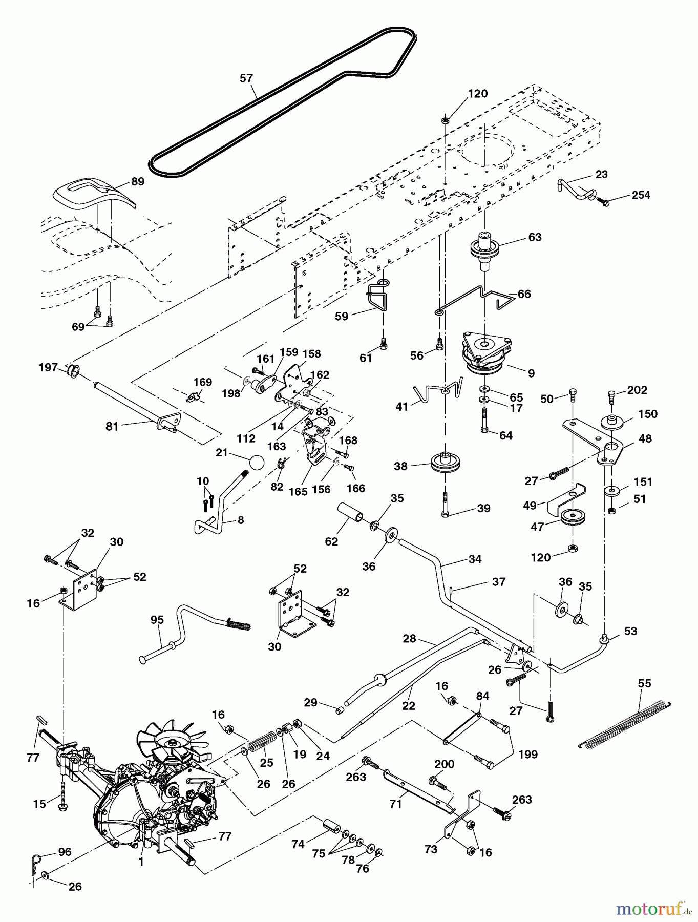 Husqvarna Rasen und Garten Traktoren YTH 2448 (960130007) (917.279080) - Husqvarna Yard Tractor (2004-12 & After) (Sears Craftsman) Drive