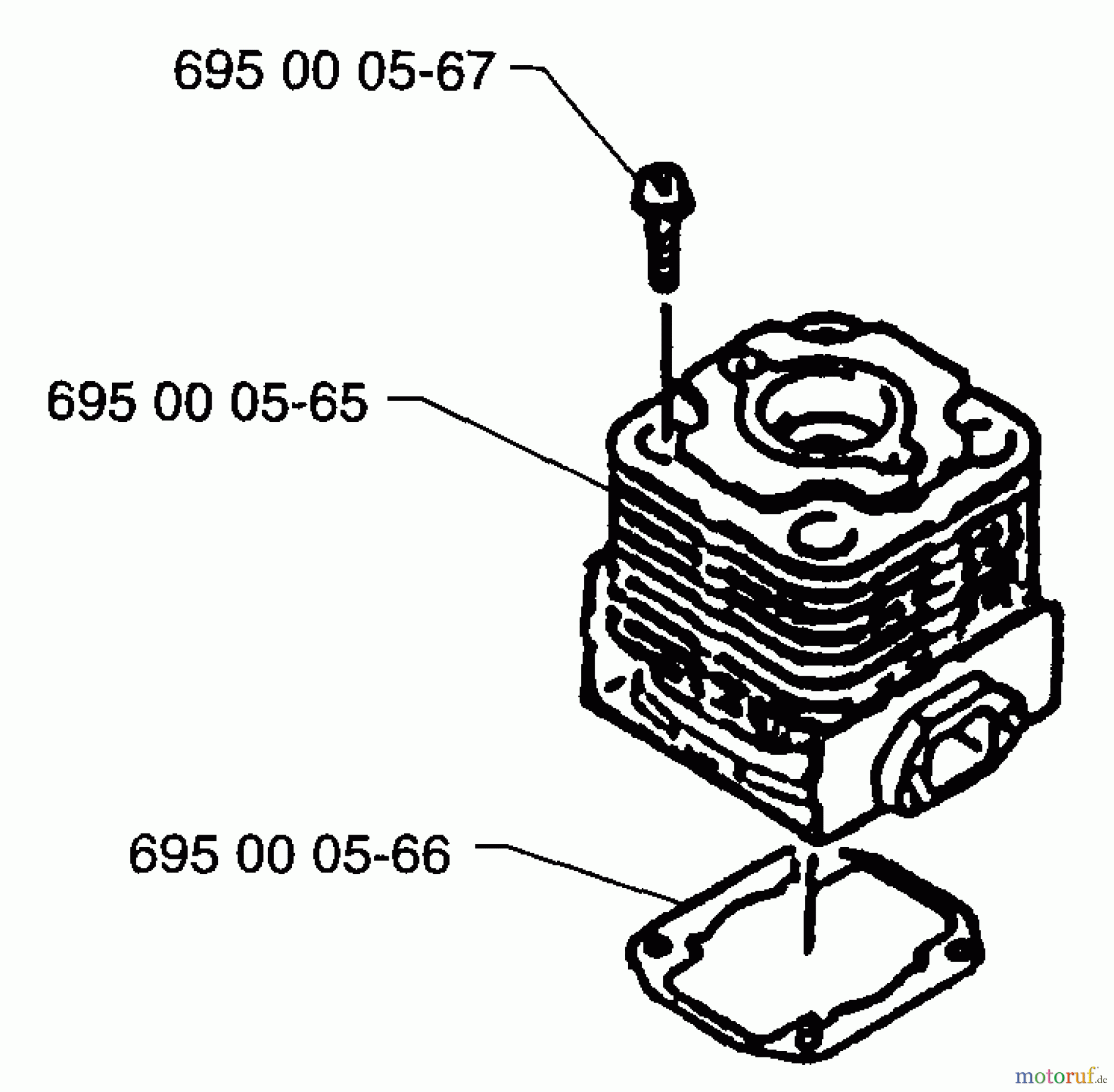 Husqvarna Bläser / Sauger / Häcksler / Mulchgeräte 145 B - Husqvarna Backpack Blower (1997-04 & After) Cylinder
