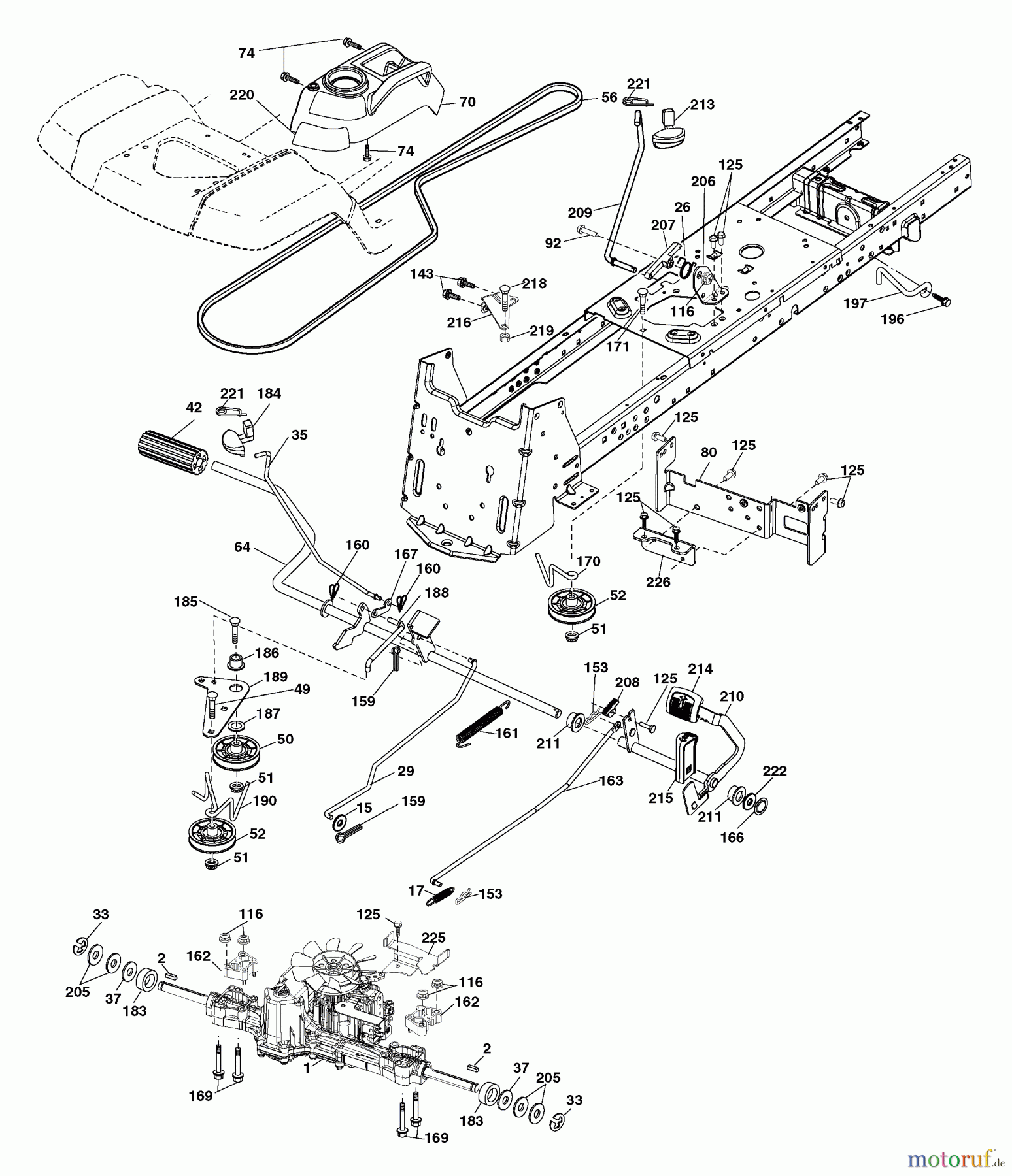 Husqvarna Rasen und Garten Traktoren YTH 2448T (917.279201) - Husqvarna Yard Tractor (2006-05 & After) (Sears Craftsman) Drive