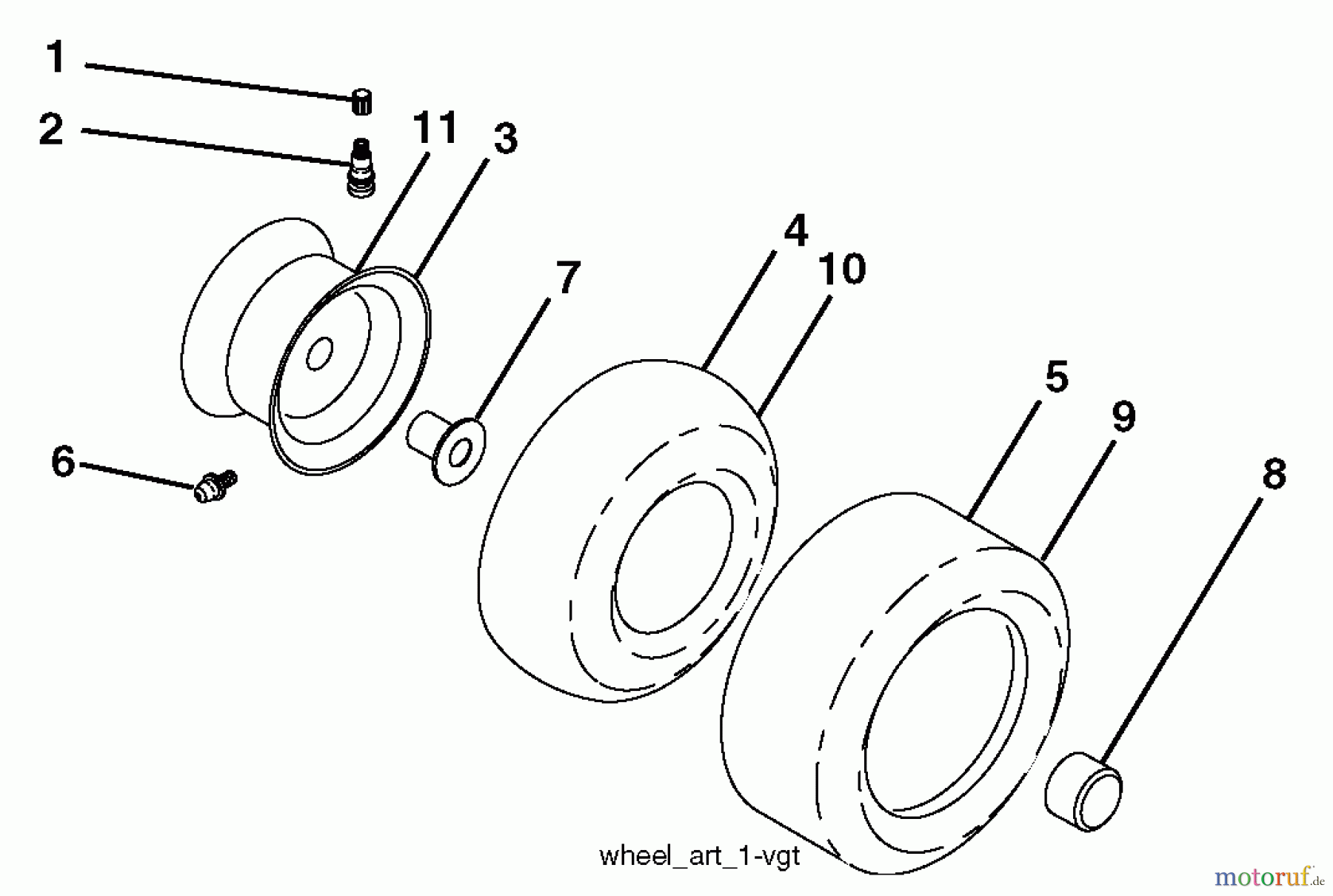 Husqvarna Rasen und Garten Traktoren YTH 2448T (96043000800) - Husqvarna Yard Tractor (2006-03 & After) Wheels And Tires