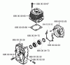 Husqvarna 145 BF - Backpack Blower (1997-07 & After) Ersatzteile Cylinder & Crankcase