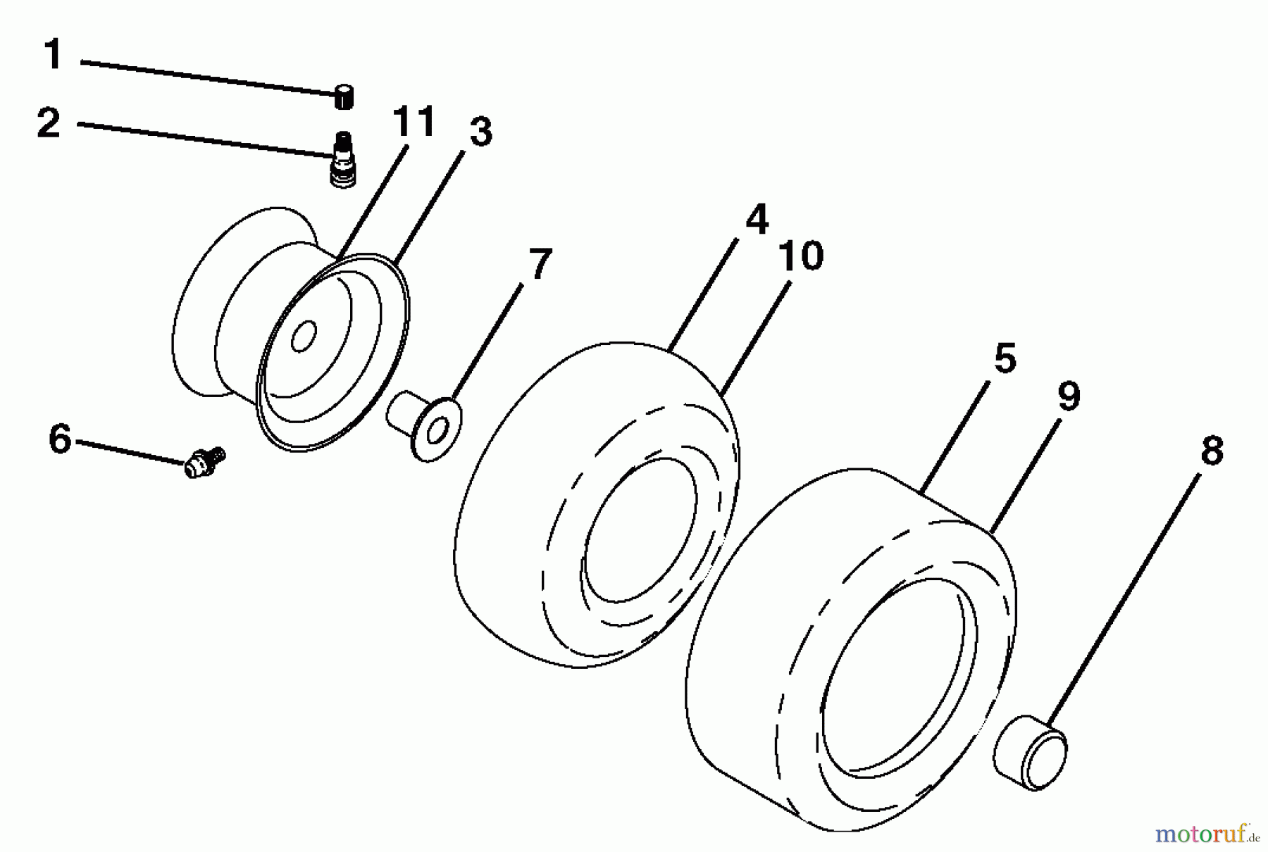 Husqvarna Rasen und Garten Traktoren YTH 20F42T (96043000501) - Husqvarna Yard Tractor (2006-05 & After) Wheels And Tires