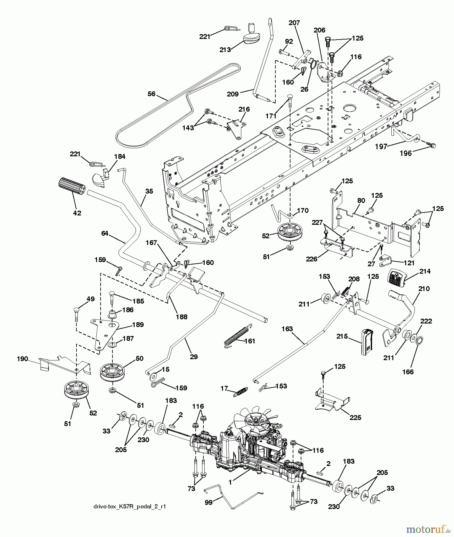 Husqvarna Rasen und Garten Traktoren YTH 24K48 (96043014000) - Husqvarna Yard Tractor (2011-09 & After) DRIVE