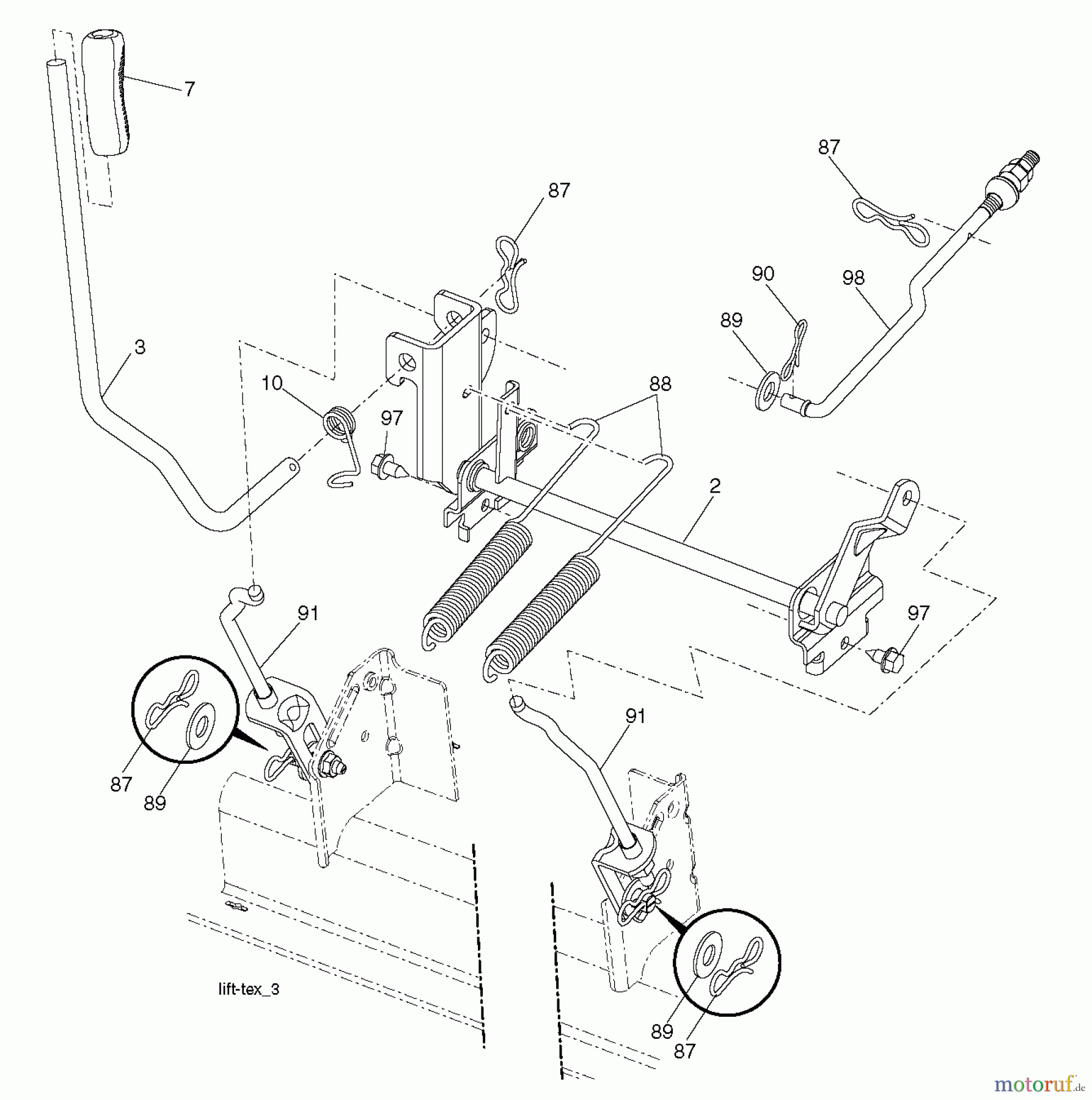 Husqvarna Rasen und Garten Traktoren YTH 24K48 (96043014100) - Husqvarna Yard Tractor (2011-09 & After) MOWER LIFT / DECK LIFT