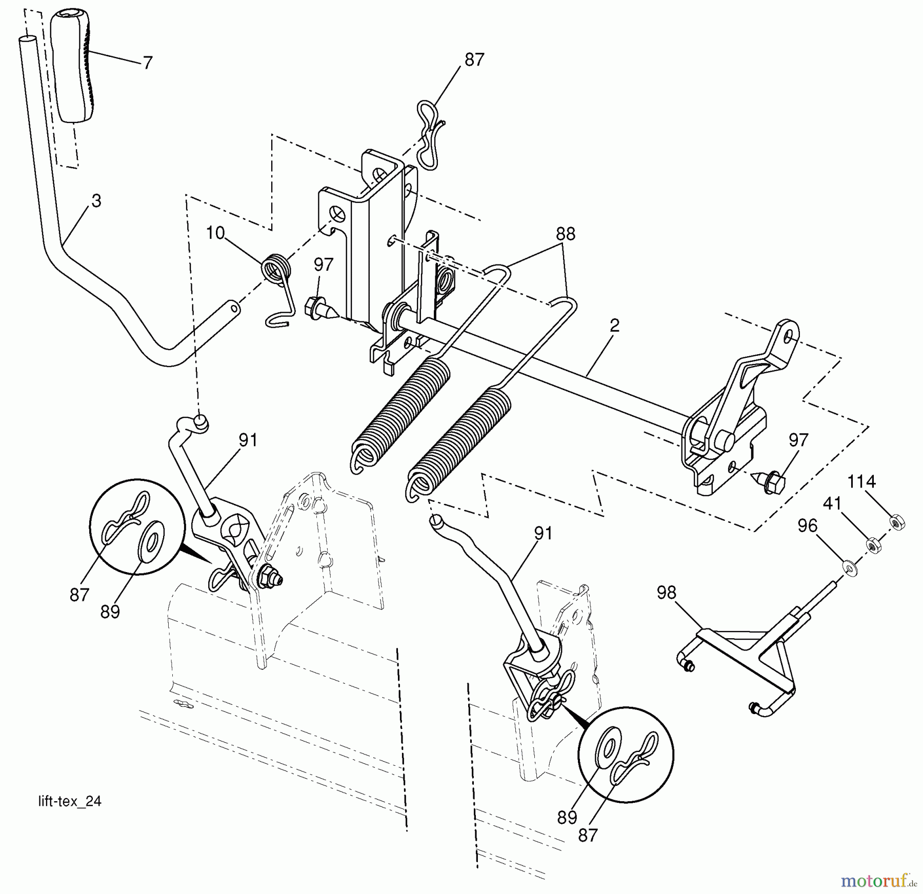  Husqvarna Rasen und Garten Traktoren YTH 24V48LS (96043009800) - Husqvarna Yard Tractor (2009-12 & After) Mower Lift