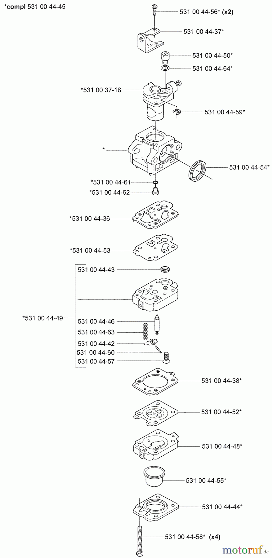 Husqvarna Bläser / Sauger / Häcksler / Mulchgeräte 145 BT - Husqvarna Backpack Blower (2005-08 & After) Carburetor