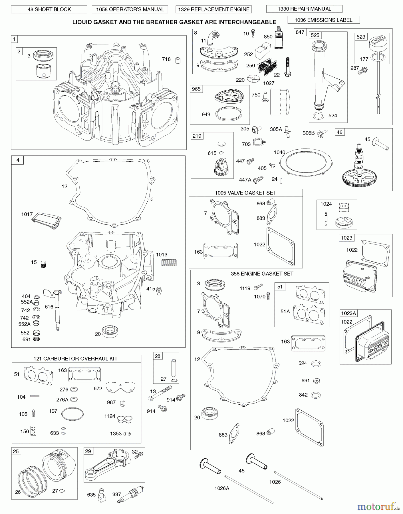 Husqvarna Rasen und Garten Traktoren YTH 24V54 (917.289640) - Husqvarna Yard Tractor (2010-04 & After) (Sears Craftsman) Briggs Engine Image 1