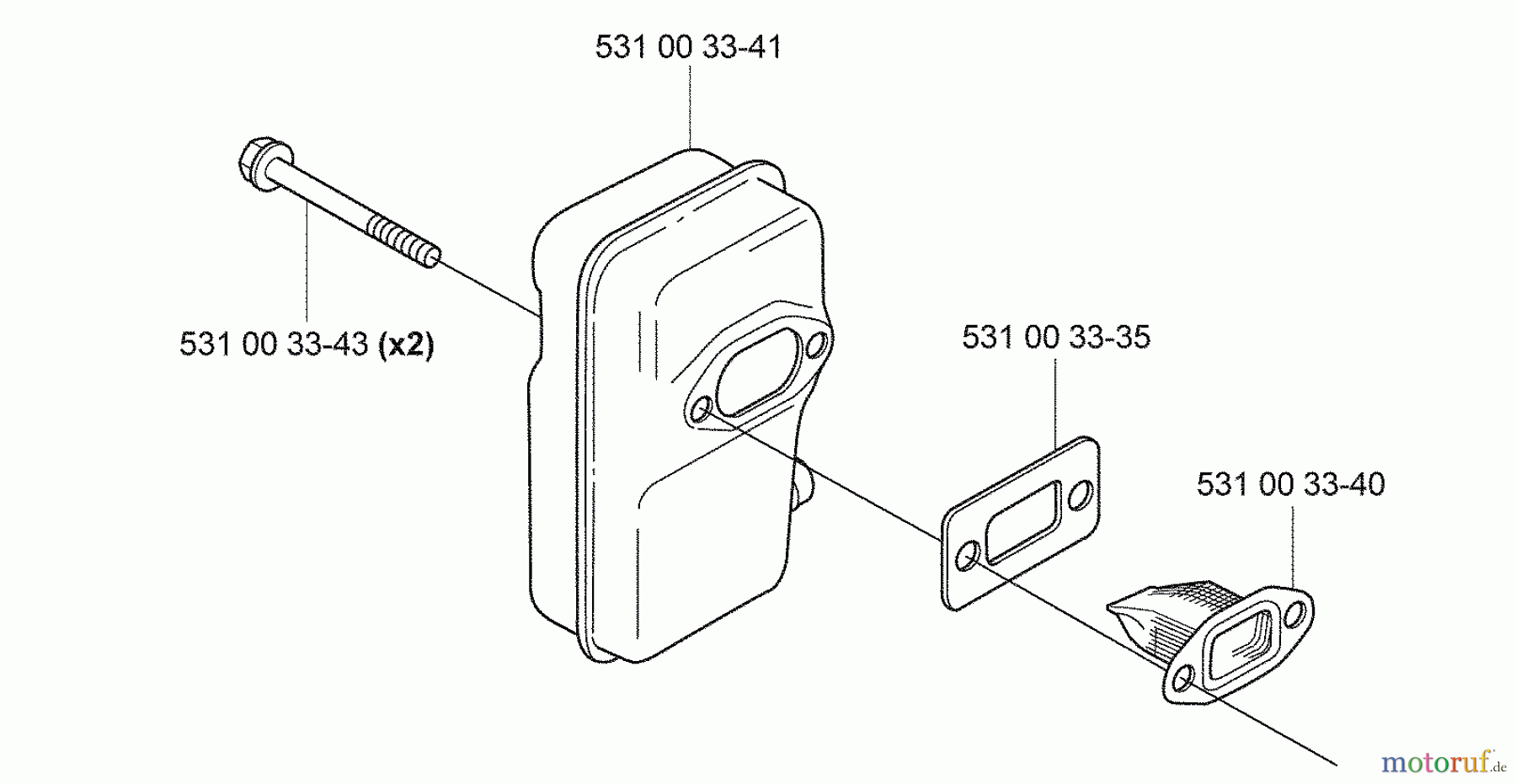 Husqvarna Bläser / Sauger / Häcksler / Mulchgeräte 145 BT - Husqvarna Backpack Blower (2005-08 & After) Muffler