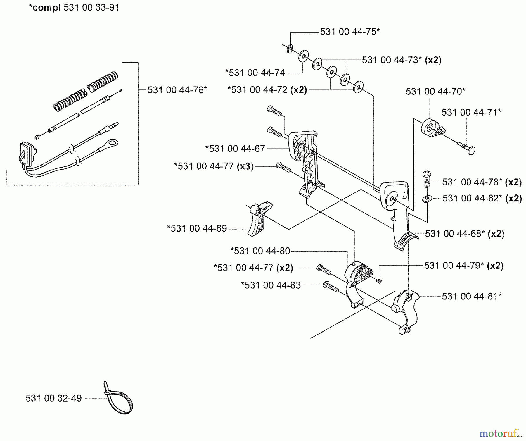 Husqvarna Bläser / Sauger / Häcksler / Mulchgeräte 145 BT - Husqvarna Backpack Blower (2005-08 & After) Throttle Assy.