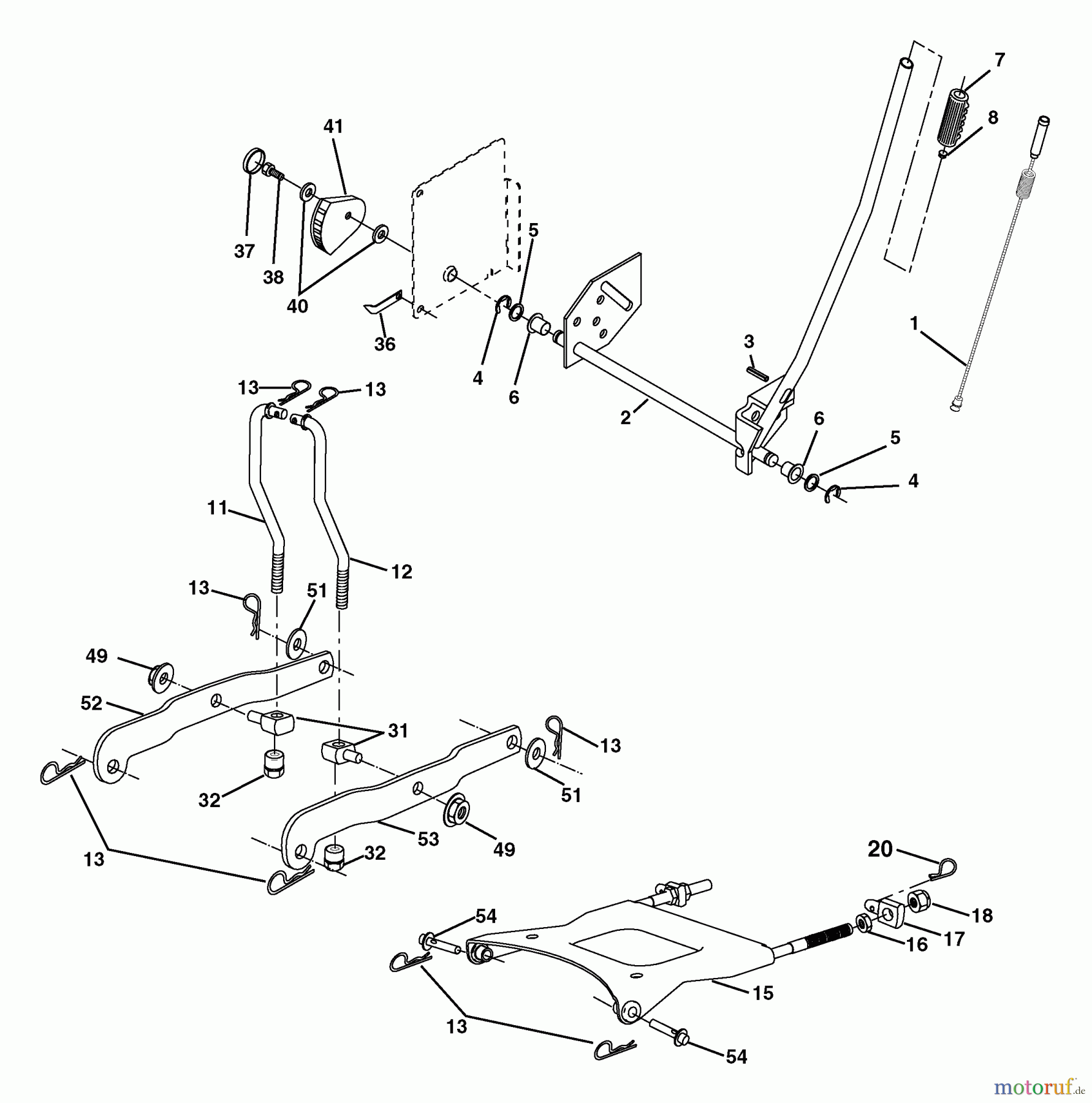 Husqvarna Rasen und Garten Traktoren YTH 2748 (96013001000) - Husqvarna Yard Tractor (2004-12 & After) Mower Lift