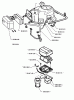 Husqvarna Rider 1200 - Rear-Engine Rider (1995-03 to 1996-07) Ersatzteile Engine Cover And Air Filter/Carburetor