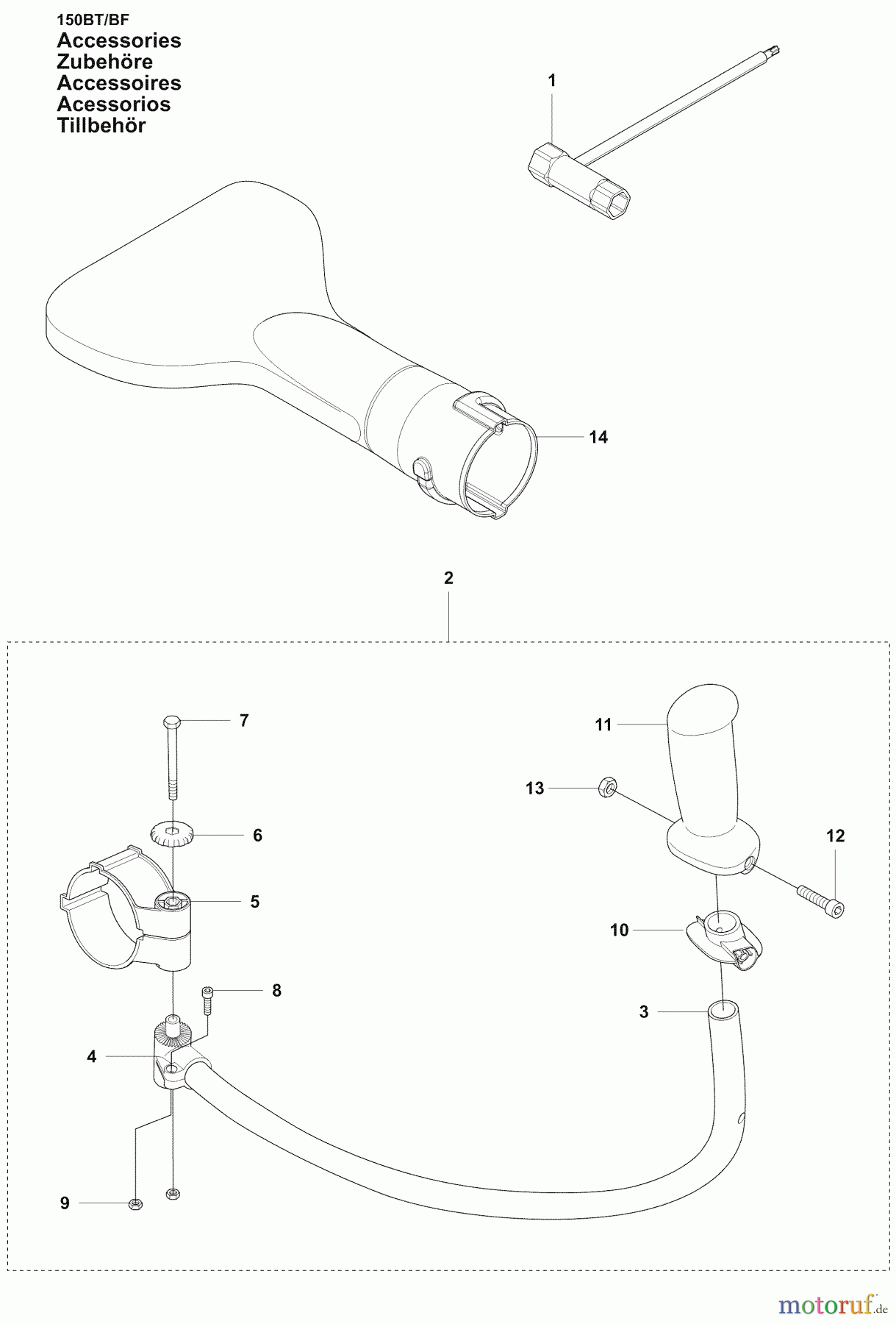  Husqvarna Bläser / Sauger / Häcksler / Mulchgeräte 150 BF - Husqvarna Backpack Blower (2007-05 to 2008-09) Accessories