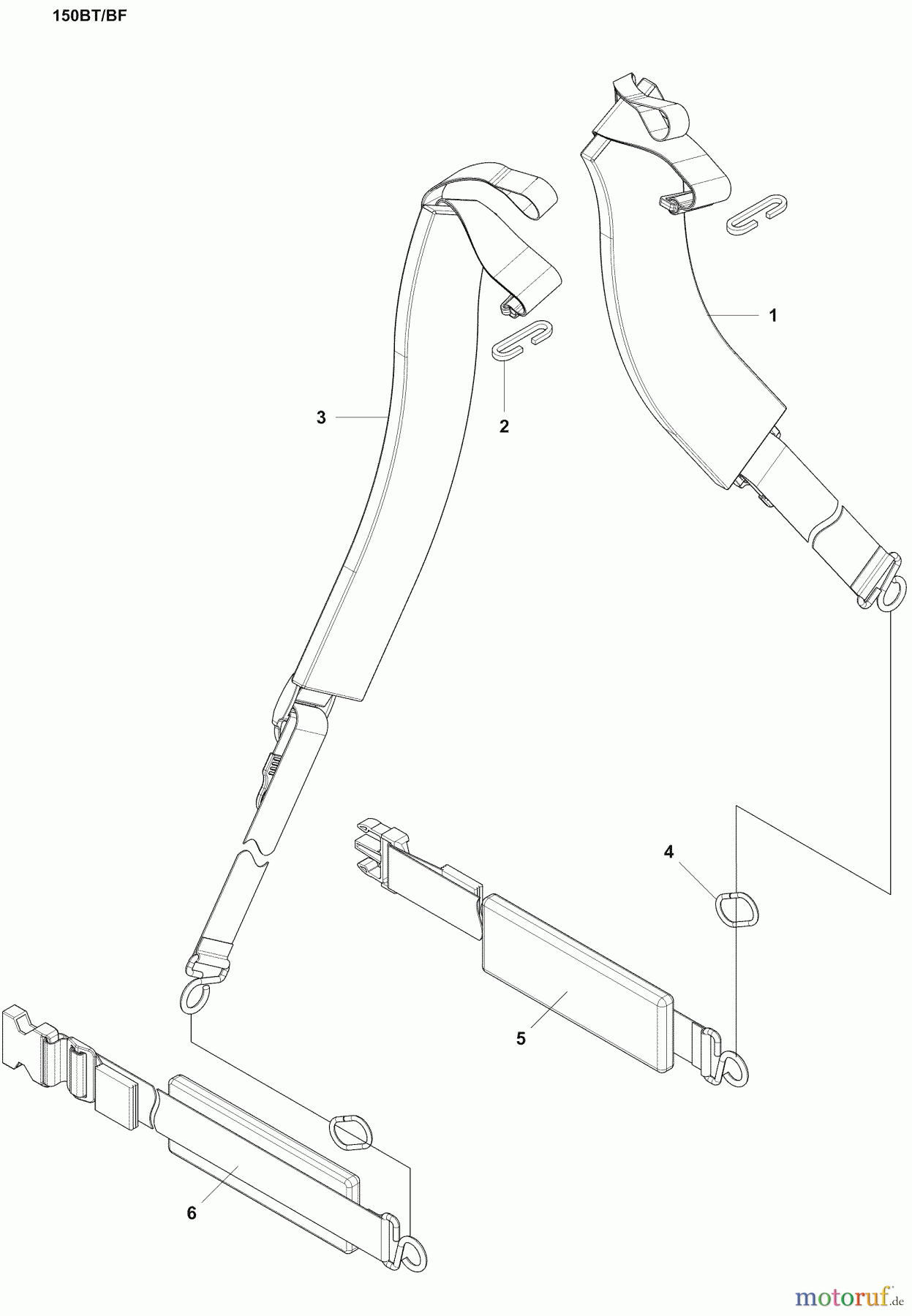 Husqvarna Bläser / Sauger / Häcksler / Mulchgeräte 150 BT - Husqvarna Backpack Blower (2007-05 to 2008-09) Harness
